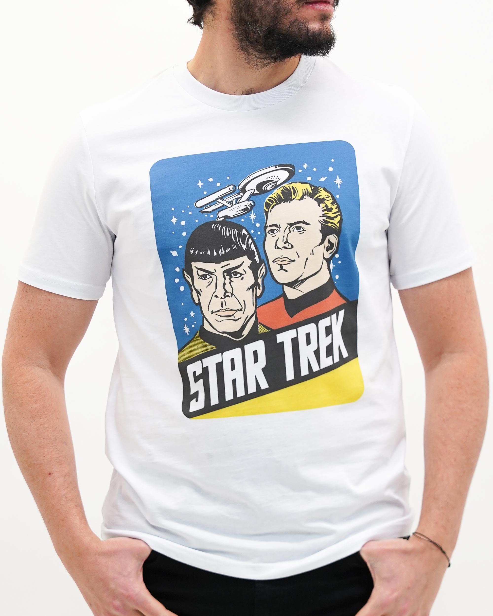 T-shirt Star Trek Vintage de couleur Blanc