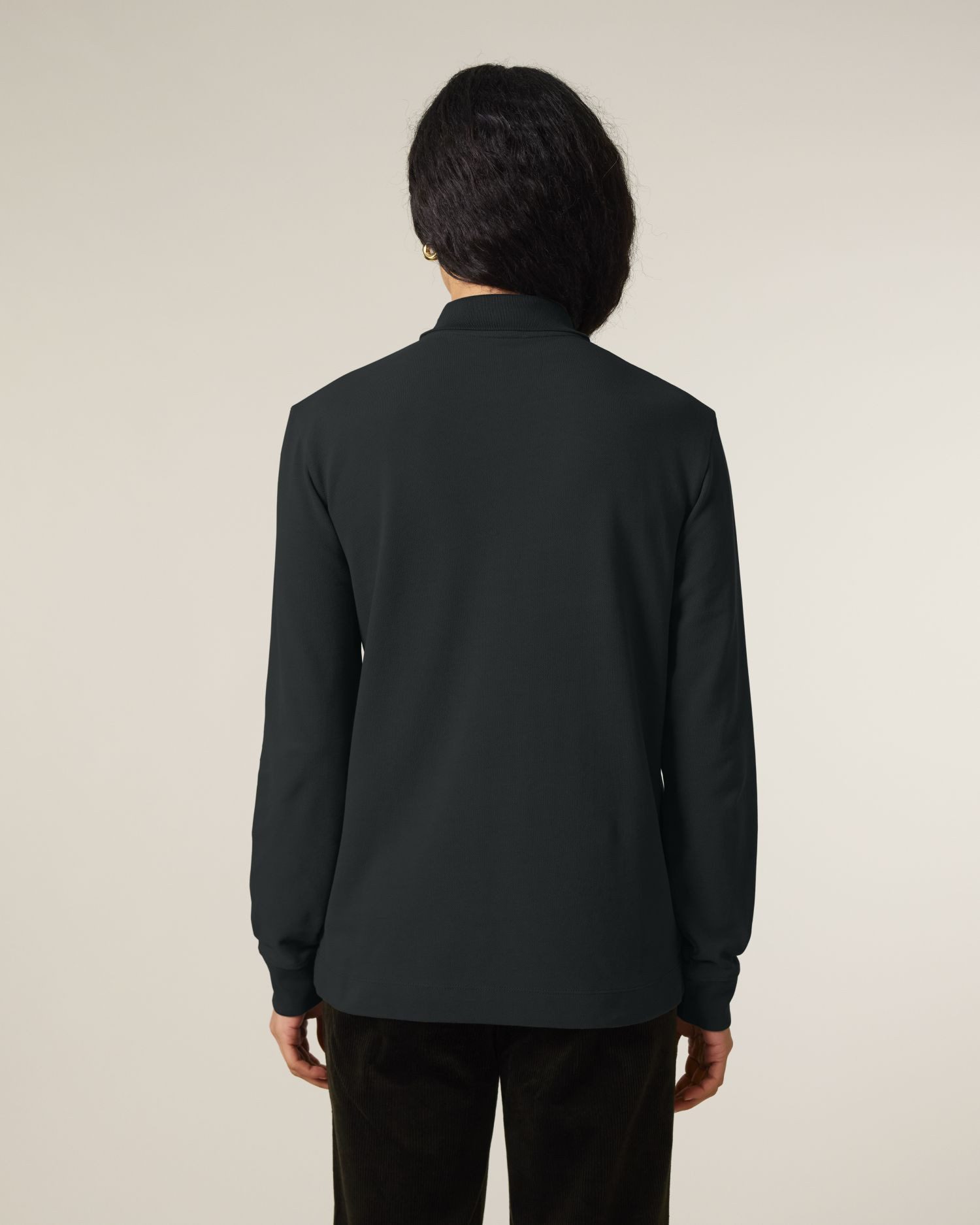 Polo Prepster 2.0 Long Sleeve de couleur Black - C002 de la marque Stanley/Stella