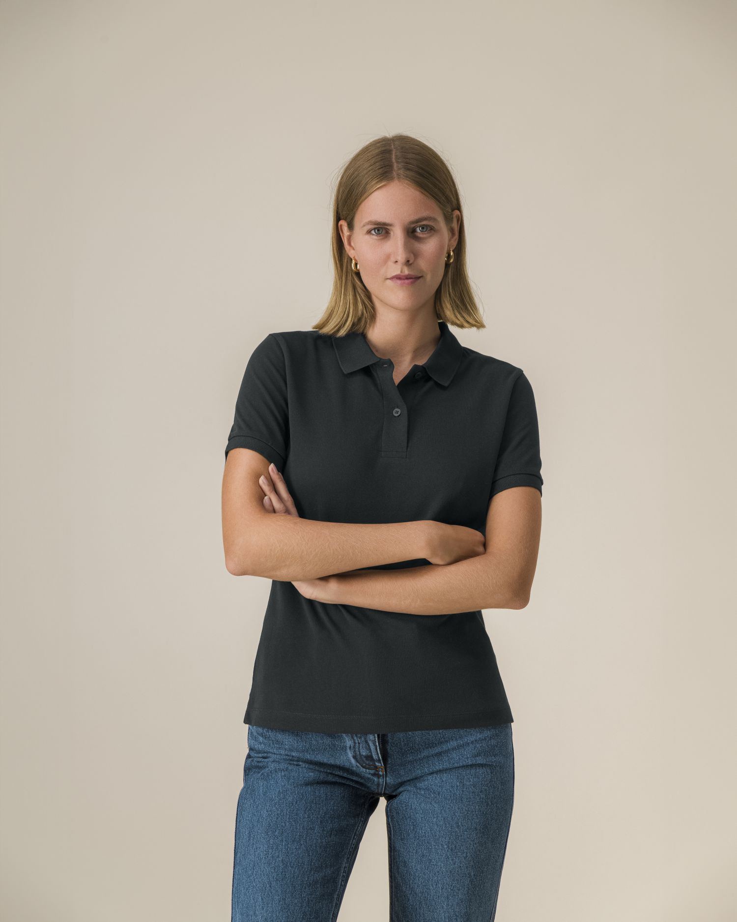 Polo Stella Coaster de couleur Black - C002 de la marque Stanley/Stella