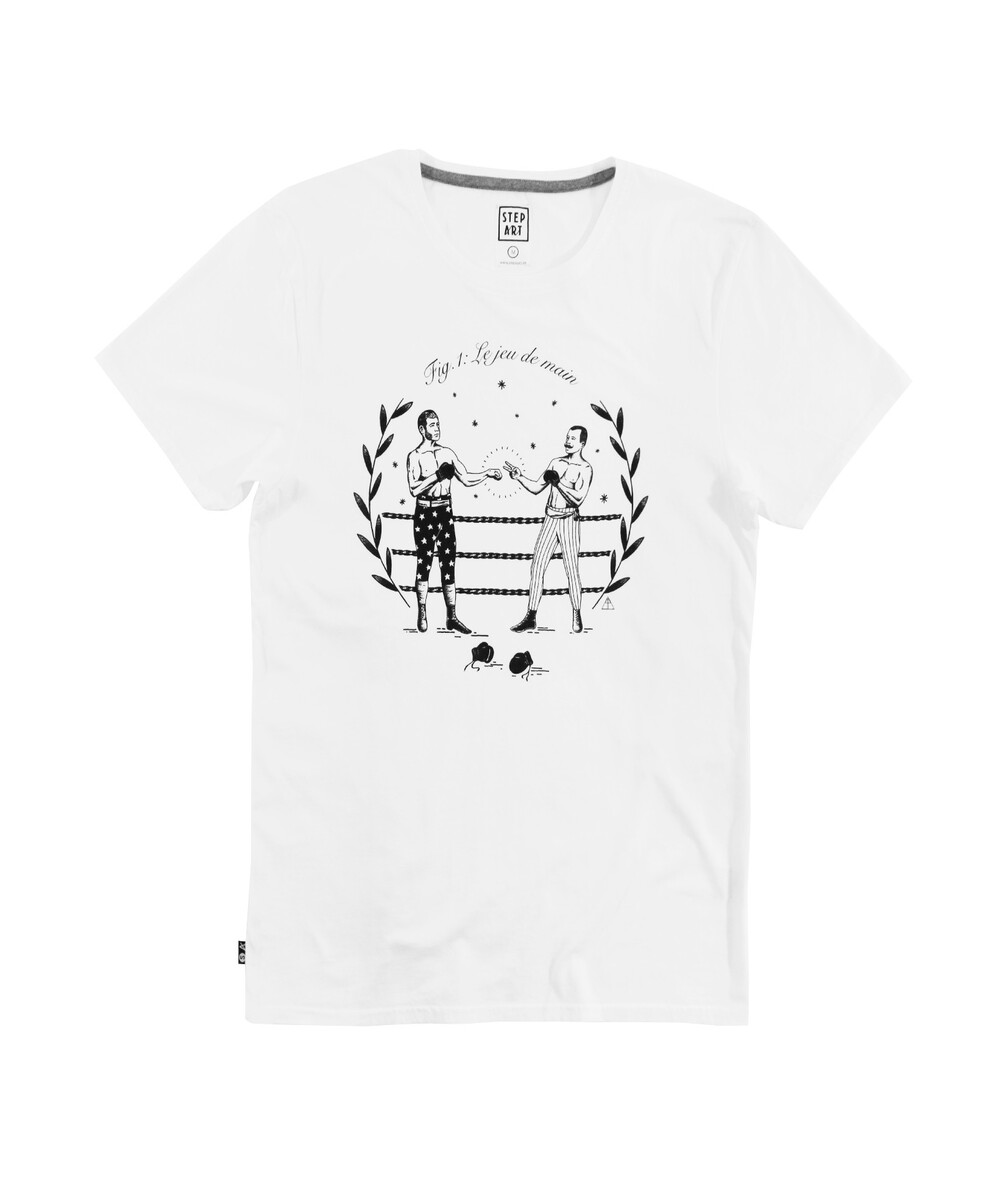 T shirt Jeu de Main pour Homme de couleur Blanc