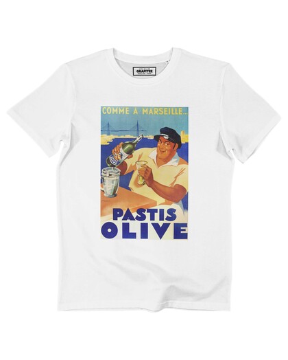 T-shirt Pastis Olive Marseille (en promo) Grafitee