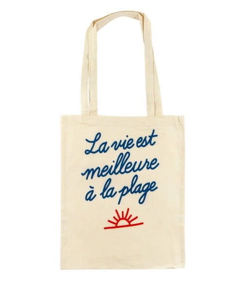 Tote Bag La Vie est Meilleure à la Plage Grafitee
