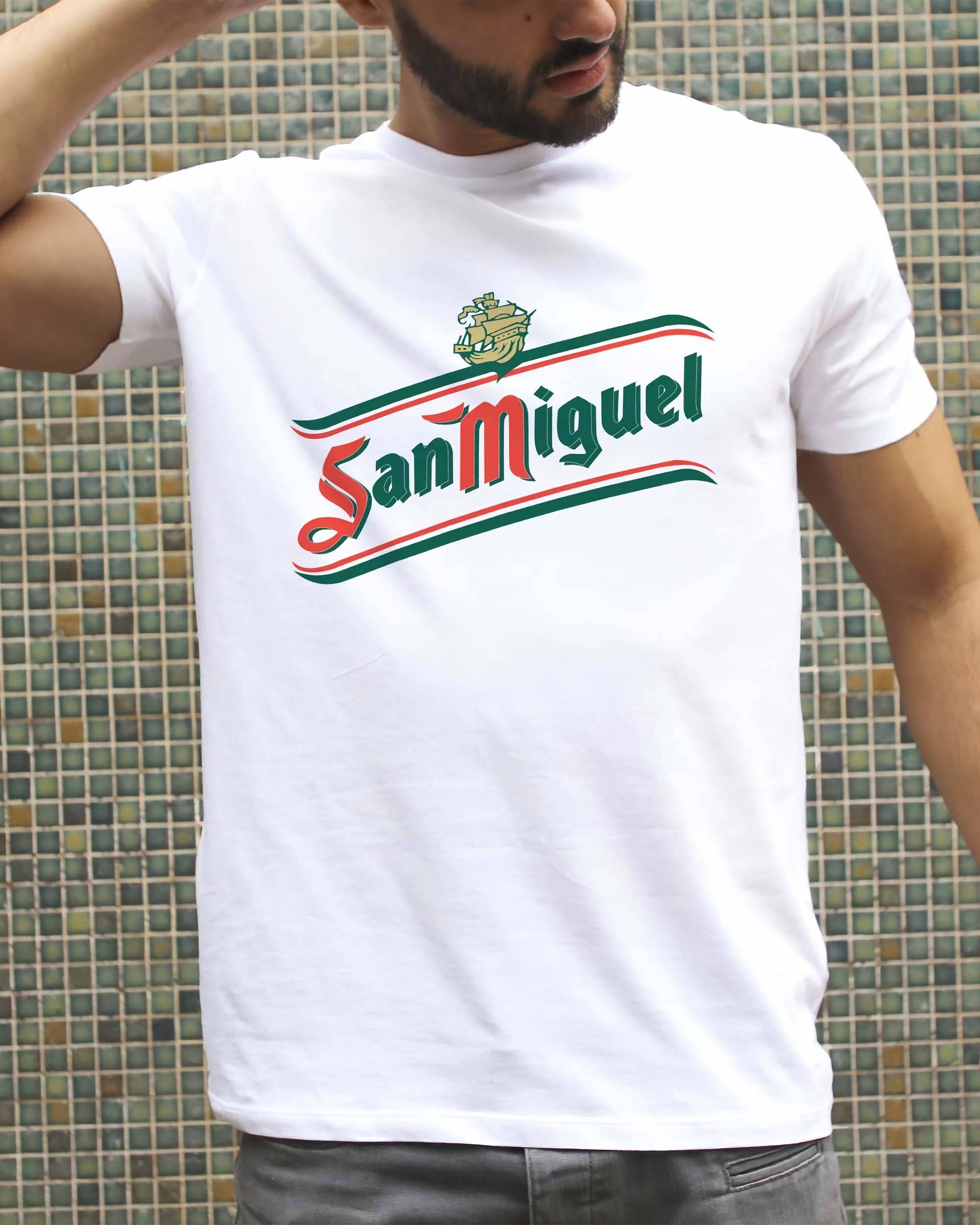 T-shirt San Miguel (en promotion) de couleur Blanc