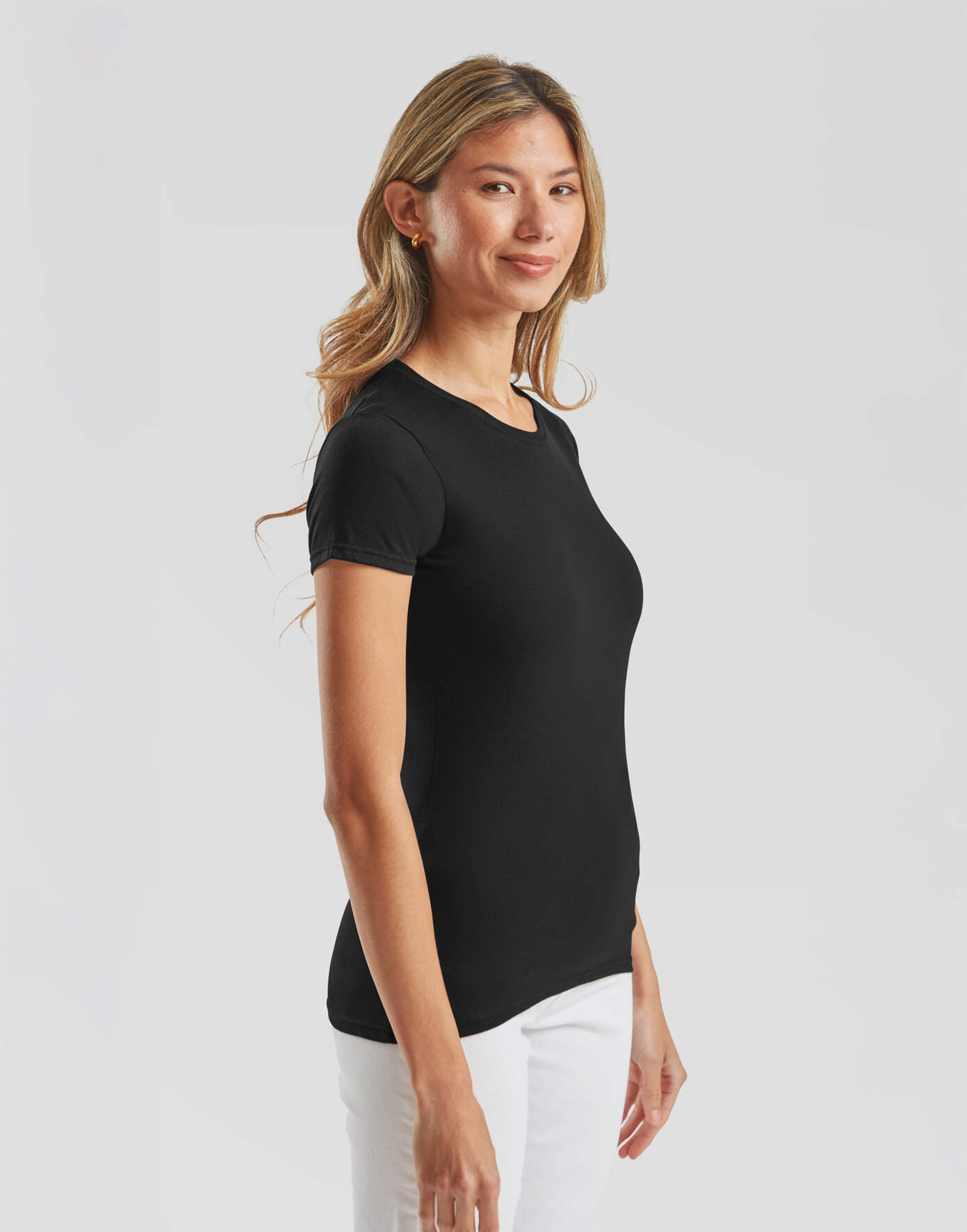 T-shirt Ladies Iconic 150 de couleur Black - C002 de la marque Fruit Of The Loom