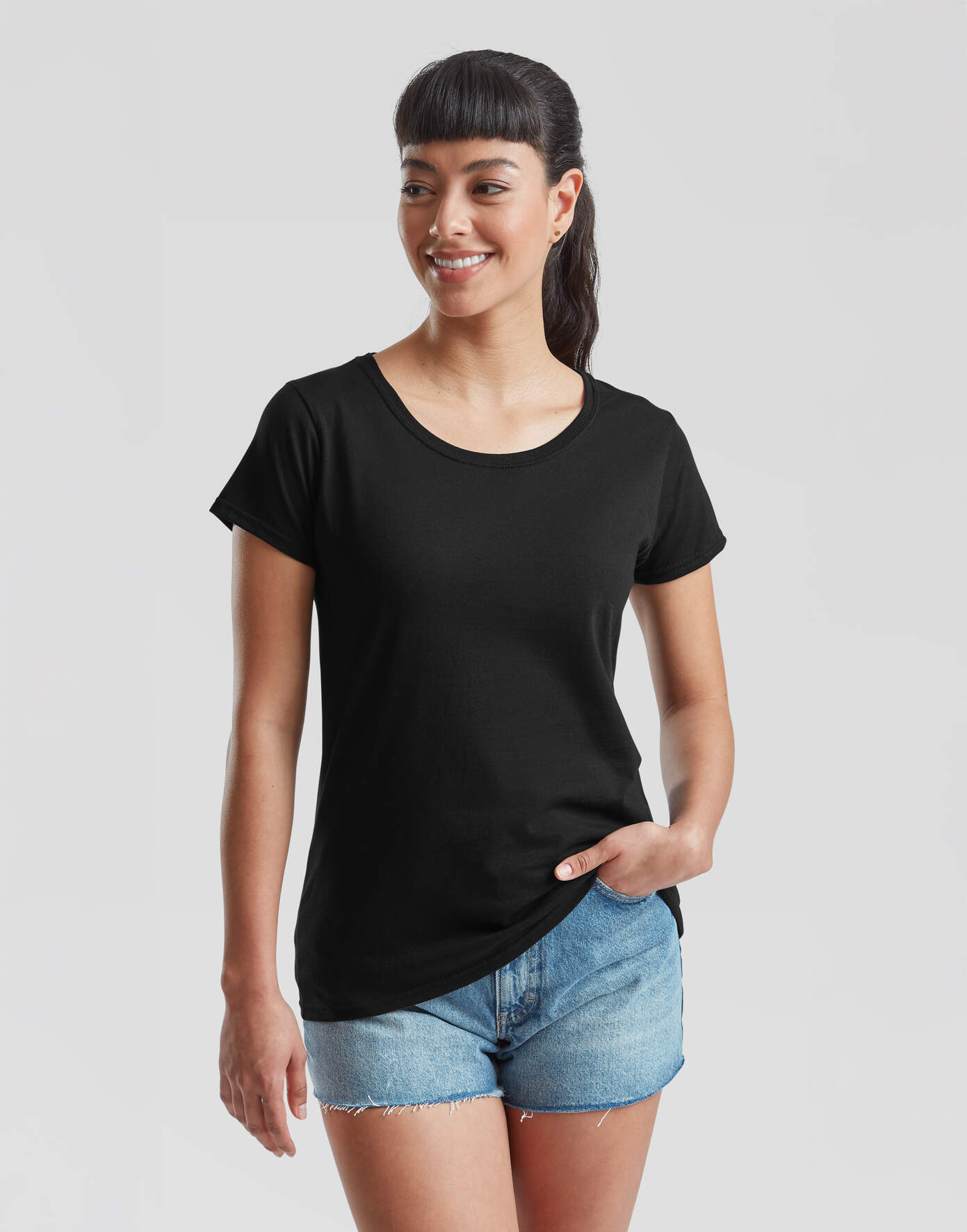 T-shirt Femme avec un Ladies Valueweight Grafitee
