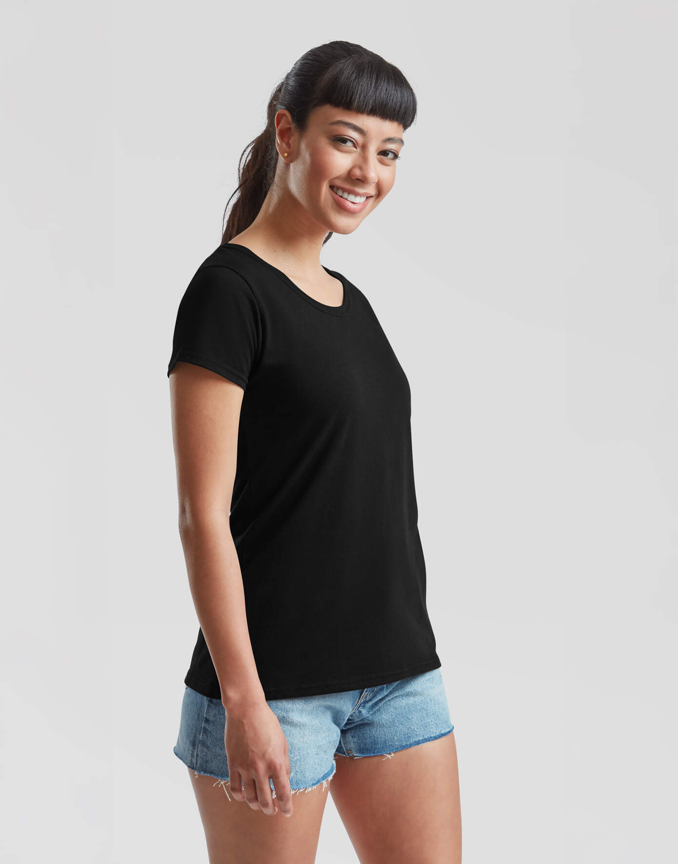 T-shirt Ladies Valueweight de couleur Black - C002 de la marque Fruit Of The Loom