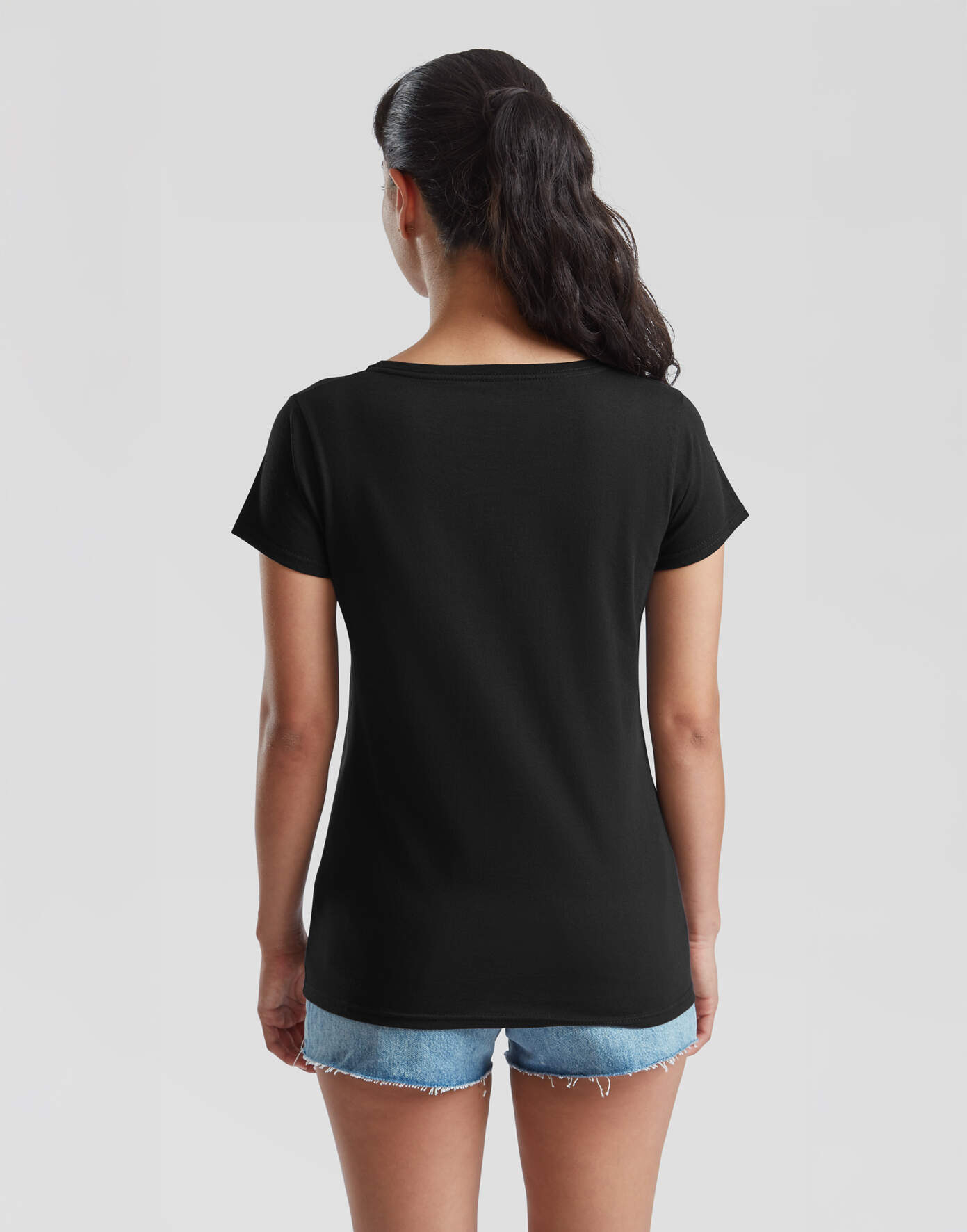 T-shirt Ladies Valueweight de couleur Black - C002 de la marque Fruit Of The Loom