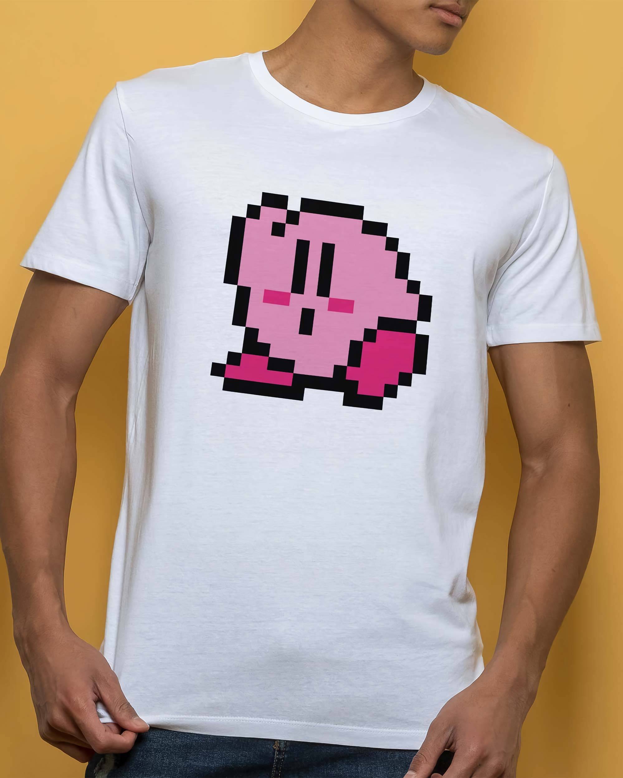 T-shirt Kirby Pixel (en promo) de couleur Blanc