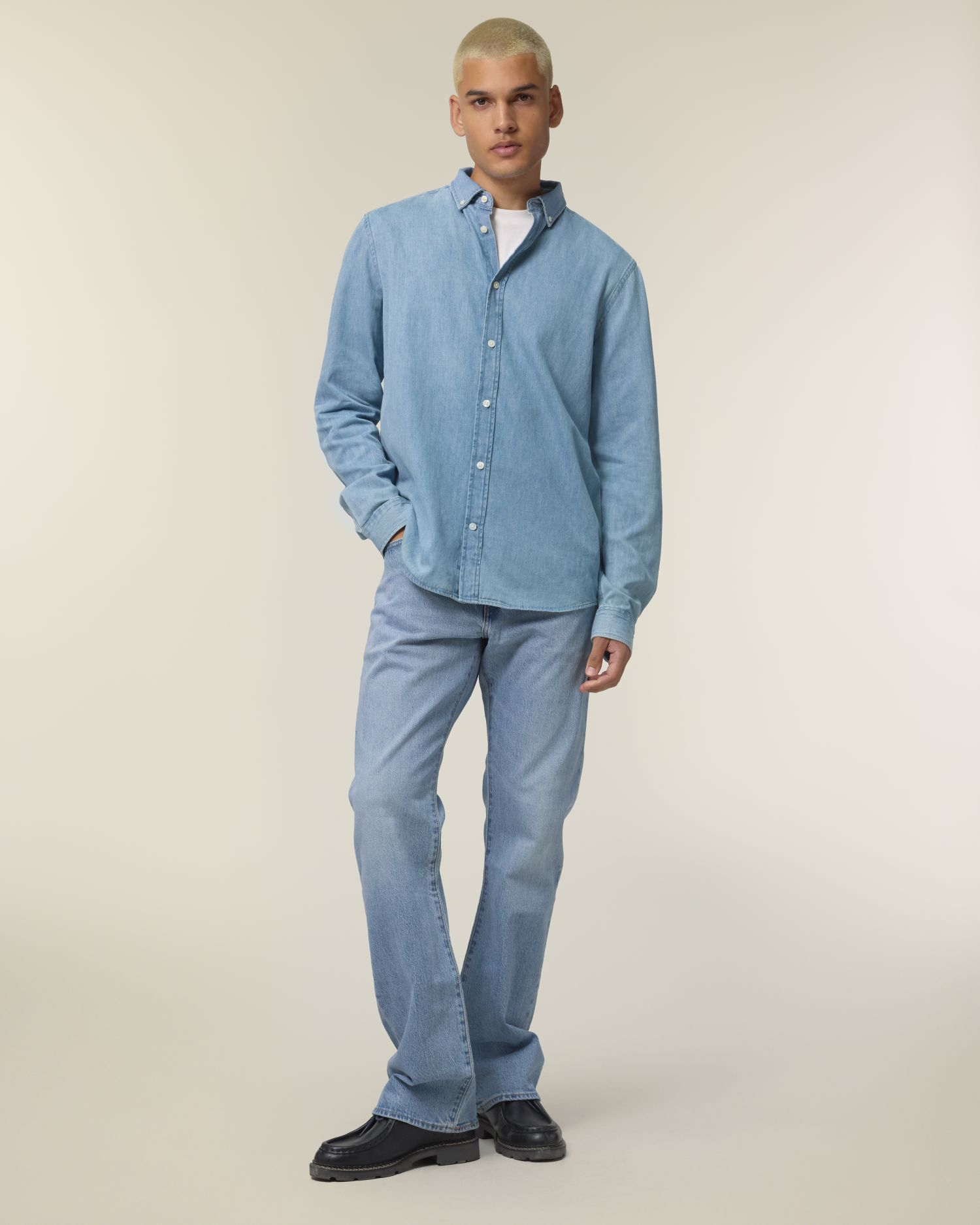 Chemise Stanley Denim Homme avec un Grafitee