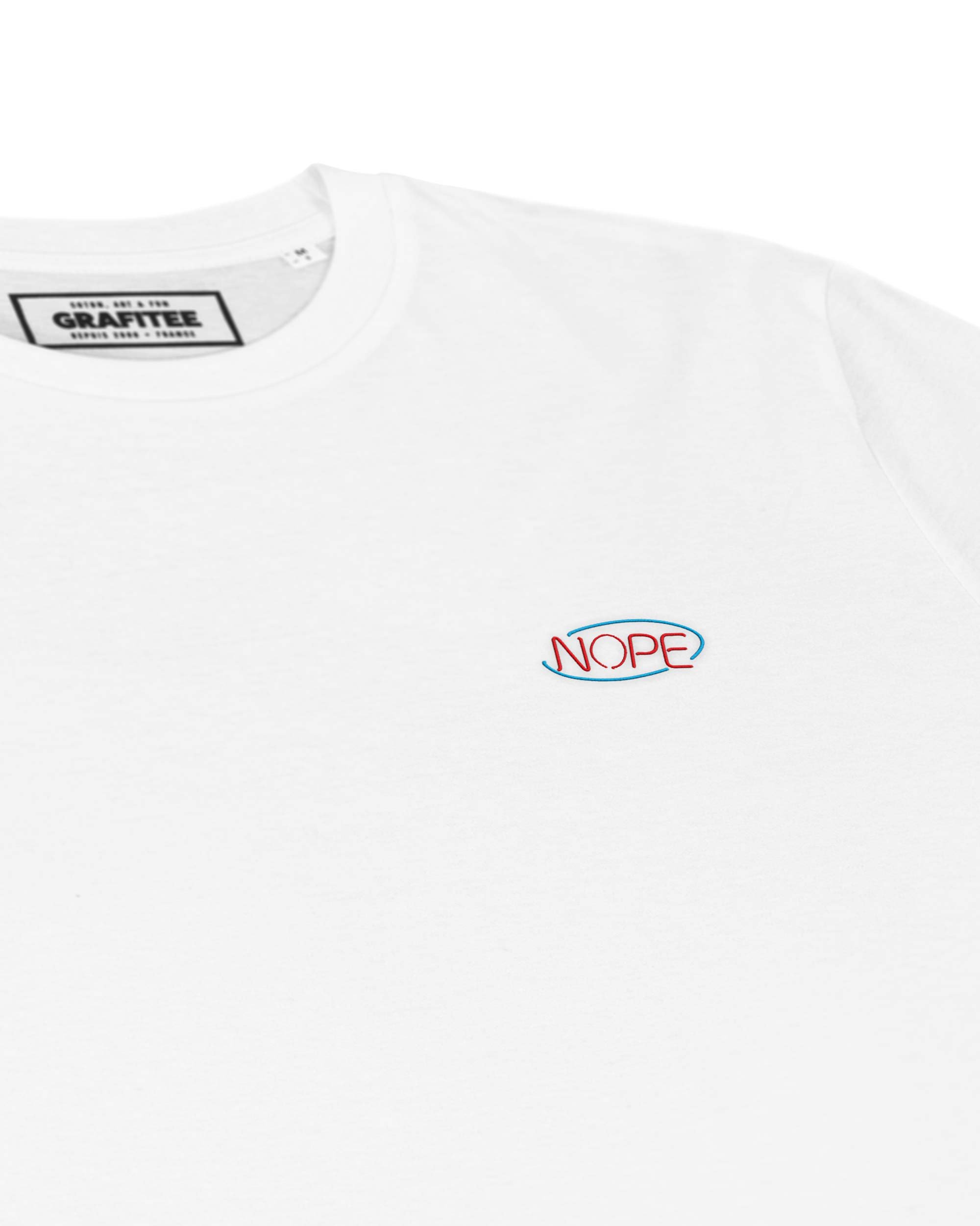 Tee-shirt Nope de couleur Blanc