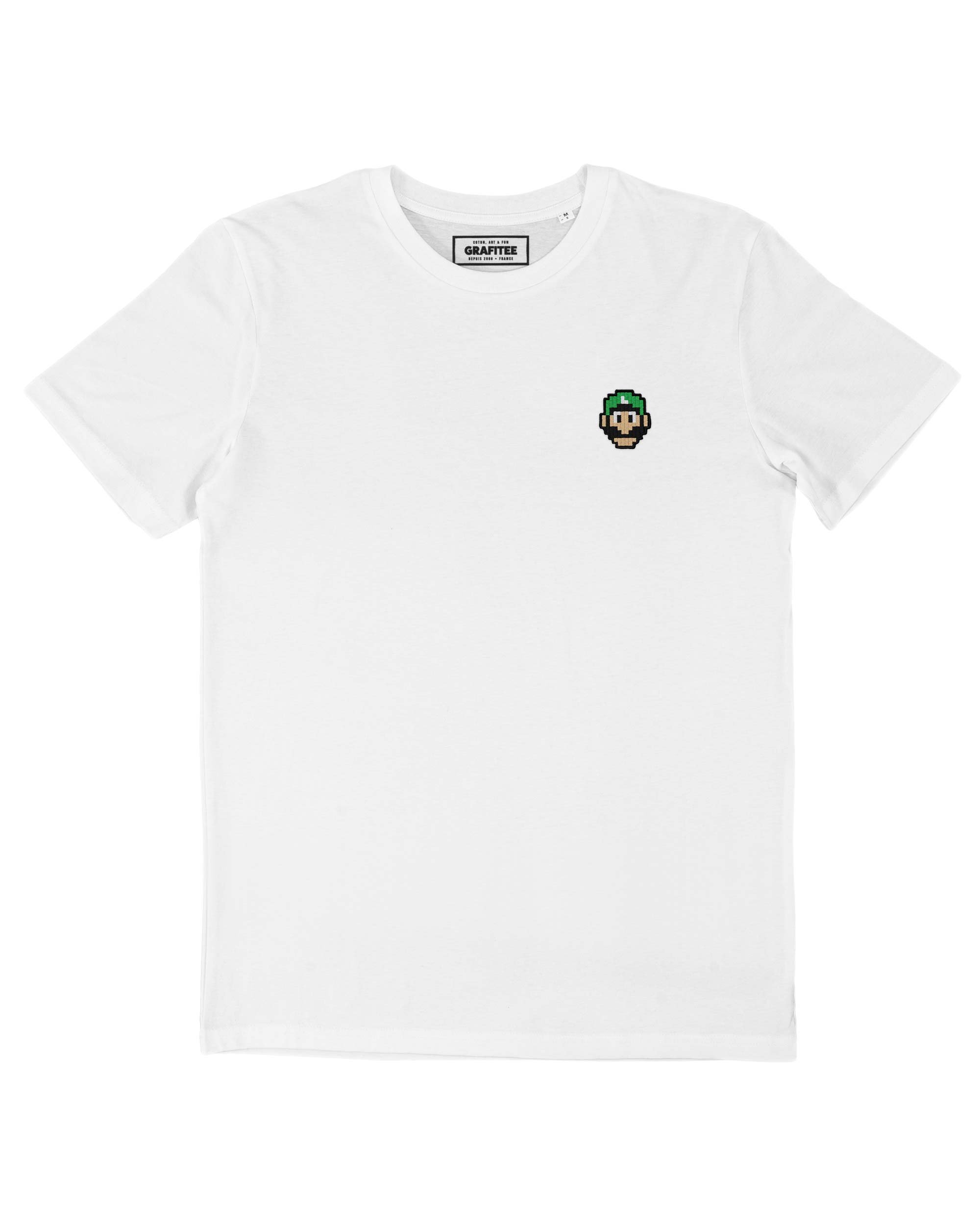 Tee-shirt Pixel Luigi Bros Face Grafitee