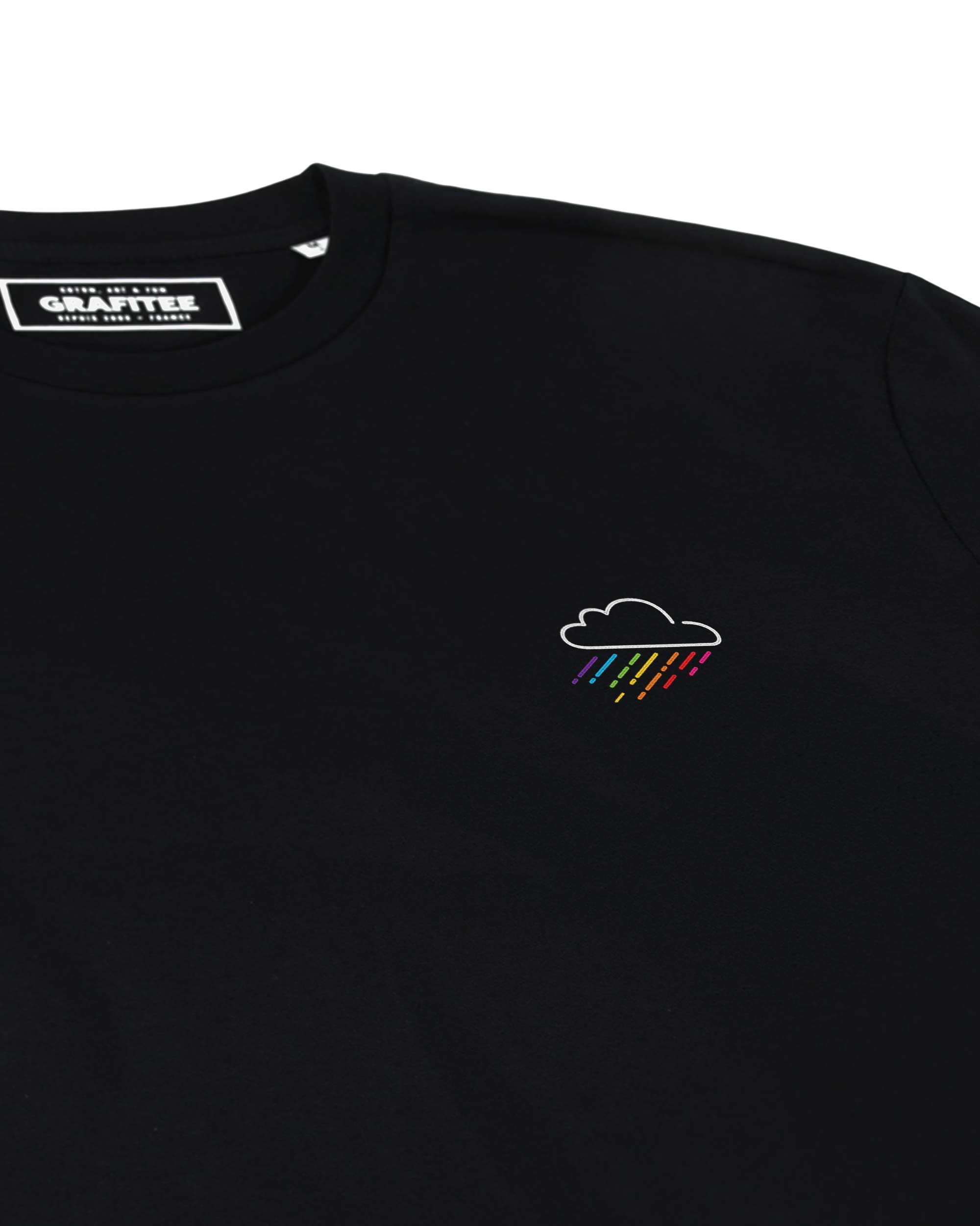 T-shirt Rainbow de couleur Noir