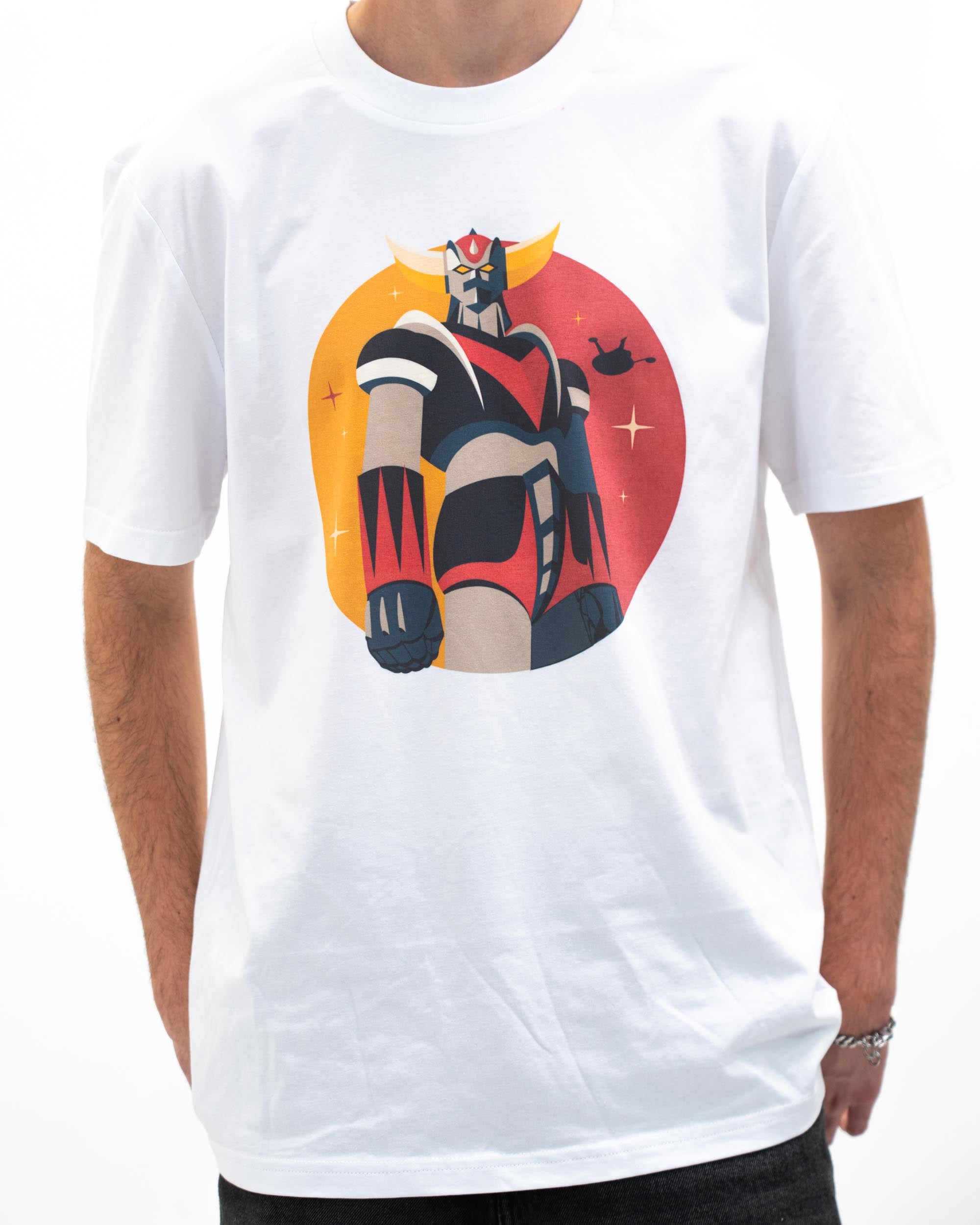T-shirt Goldorak Anime Icon de couleur Blanc