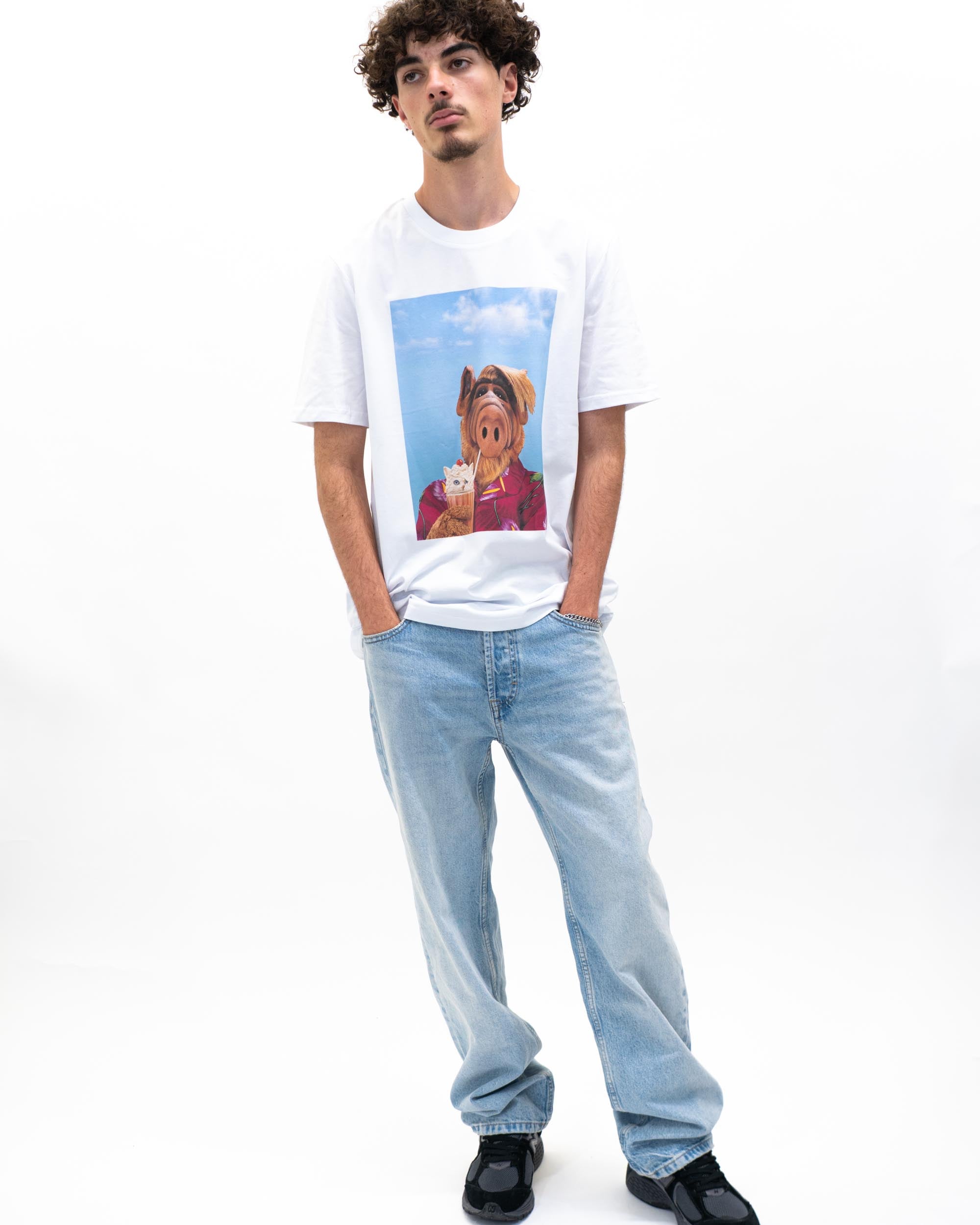T-shirt Alf Milkshake de couleur Blanc