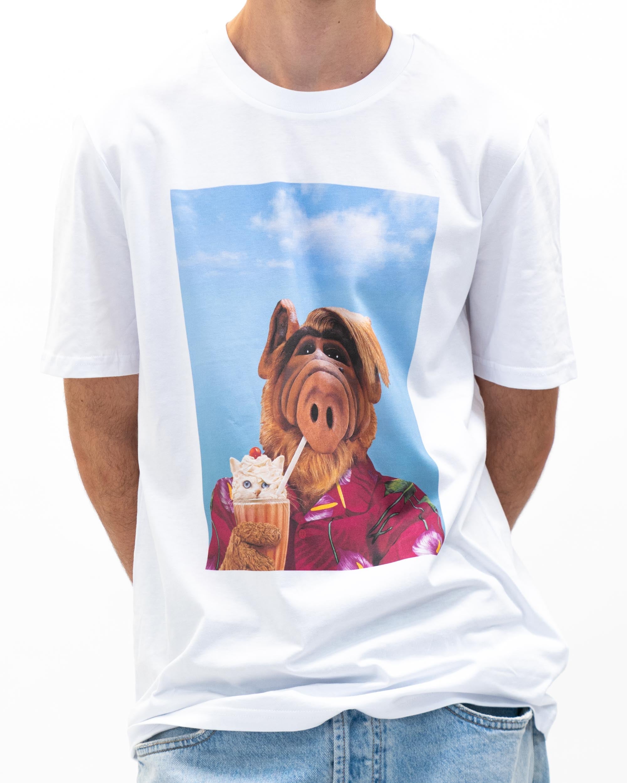 T-shirt Alf Milkshake de couleur Blanc