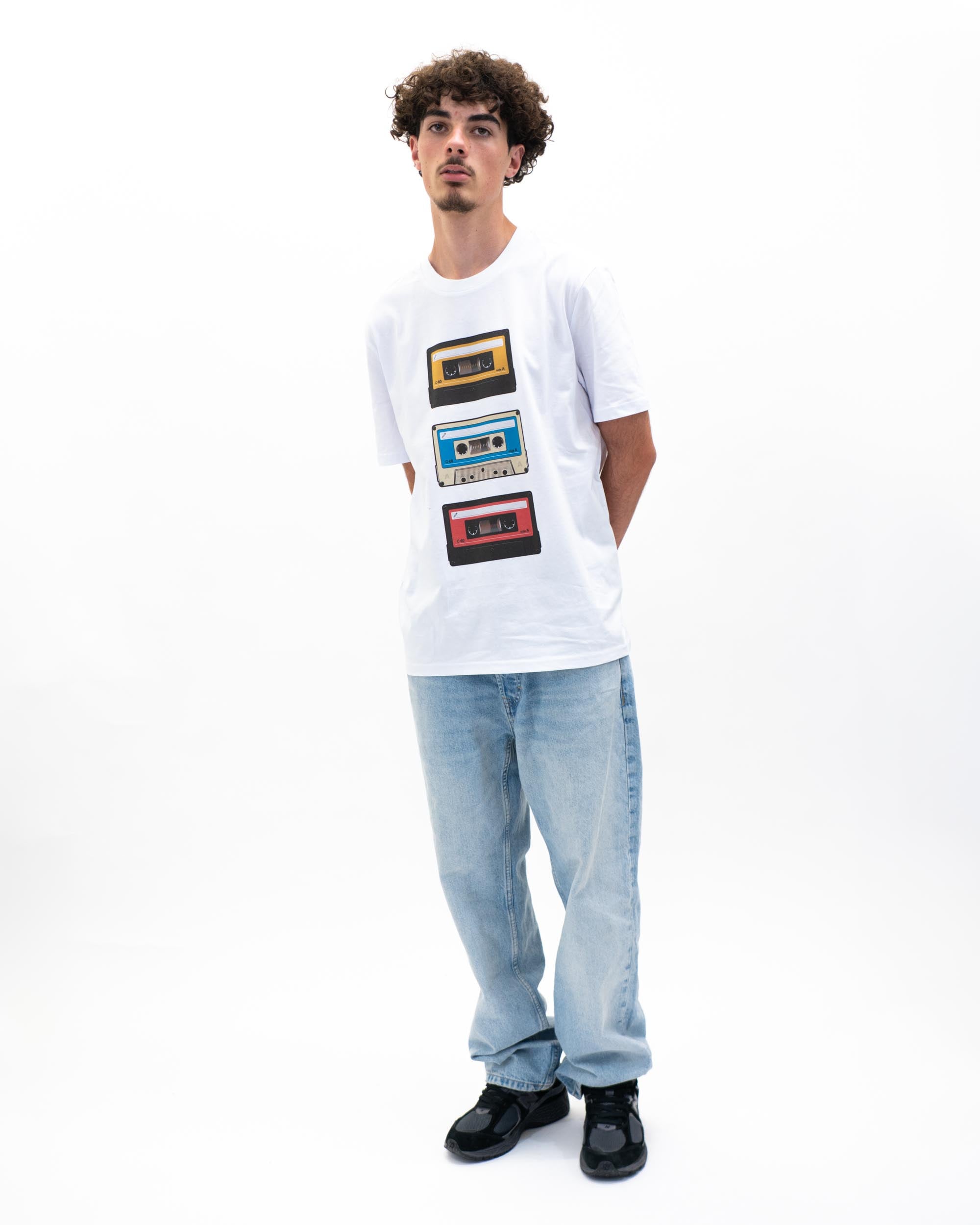 T-shirt K7 de couleur Blanc