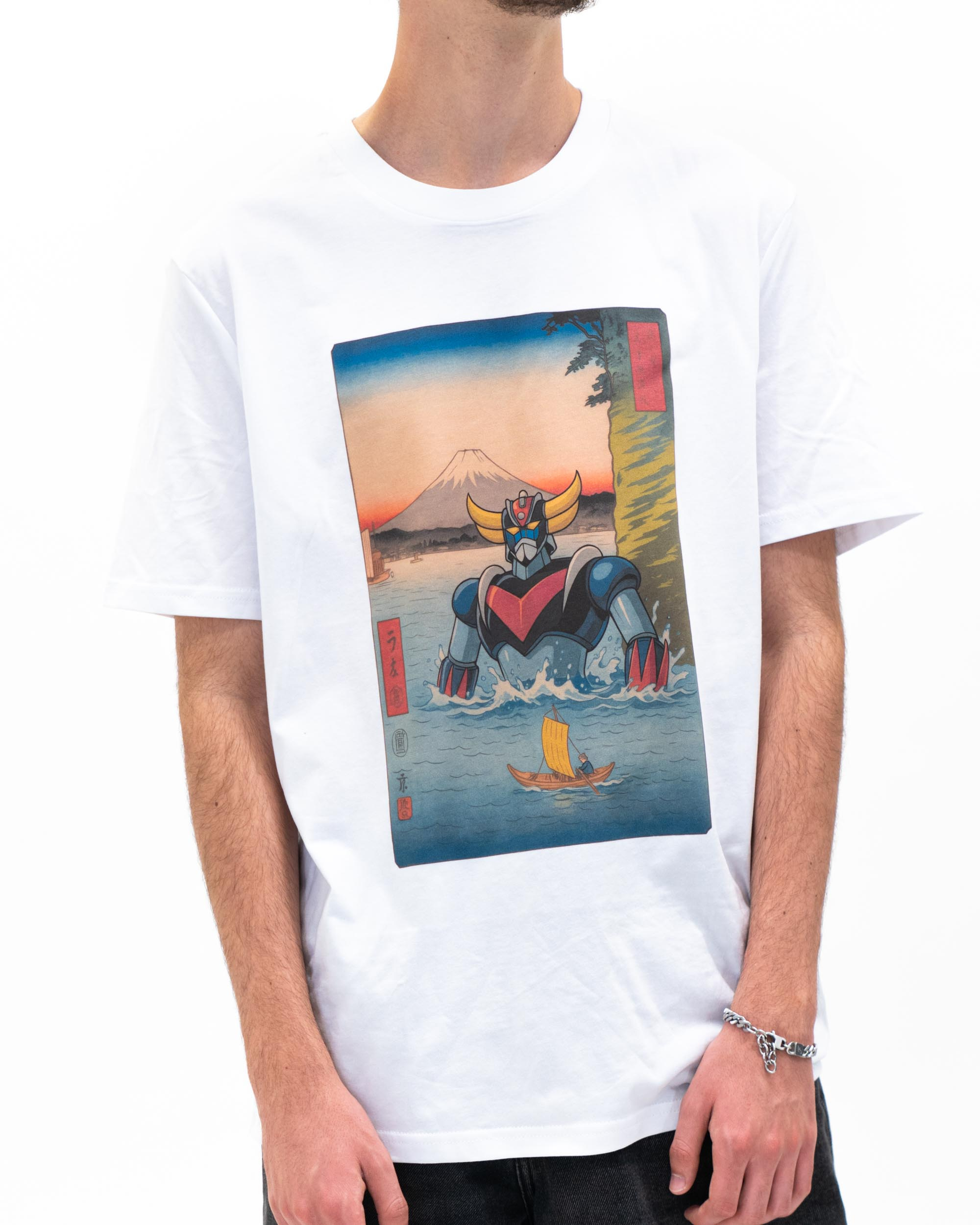 T-shirt Floating Goldo de couleur Blanc