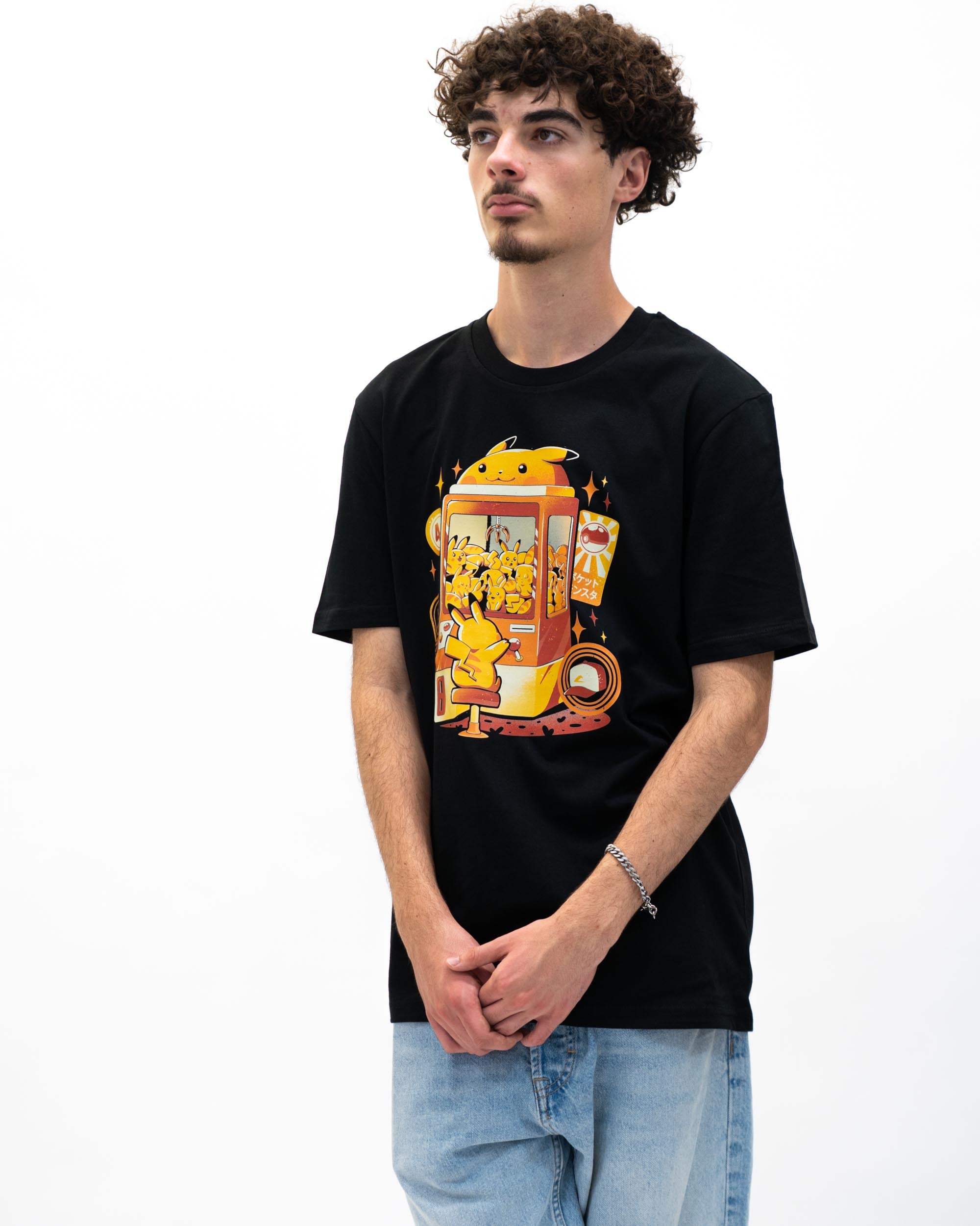 T-shirt Electric Claw Machine de couleur Noir