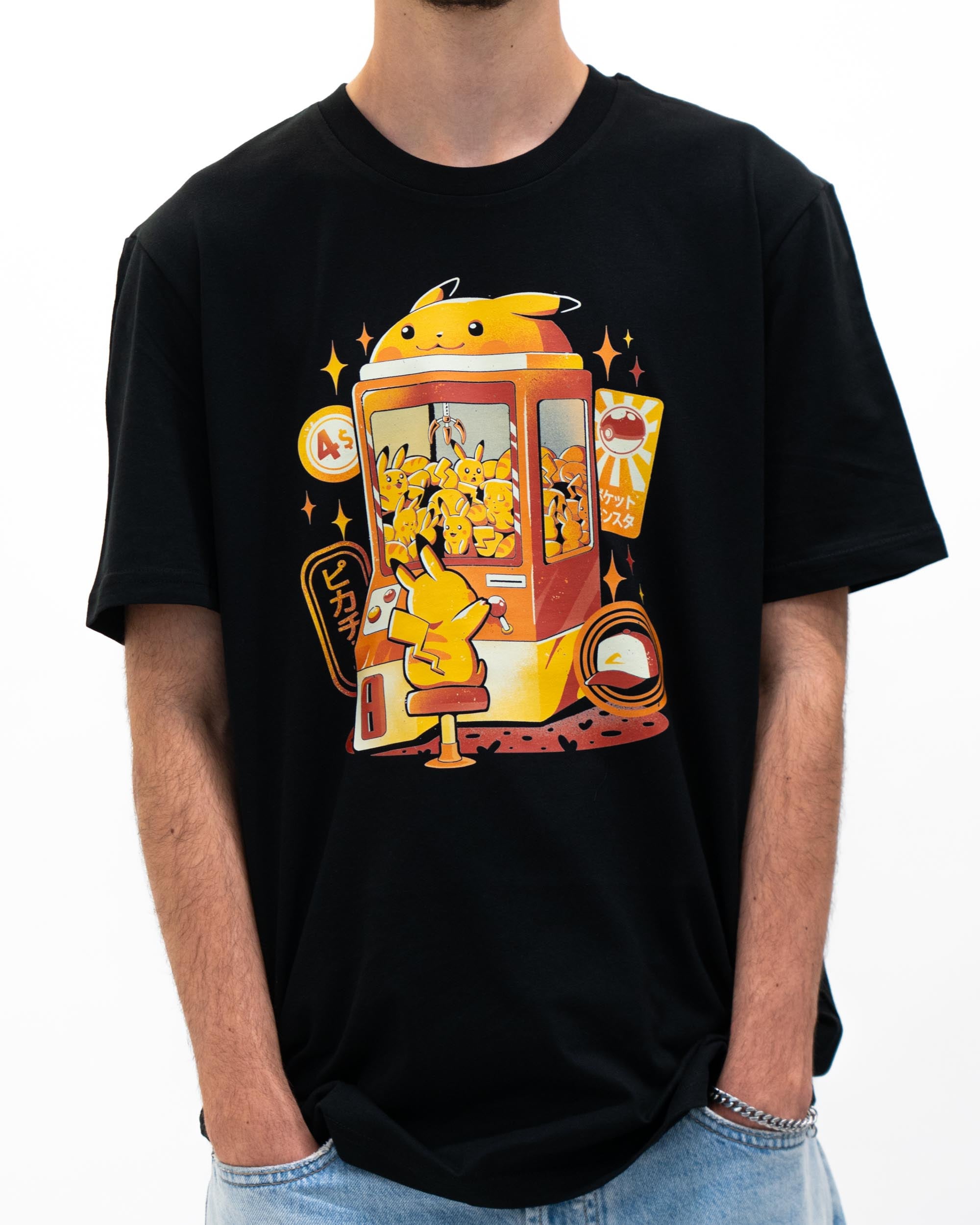 T-shirt Electric Claw Machine de couleur Noir