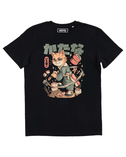 Teeshirt Sushi Slayer Cat Grafitee