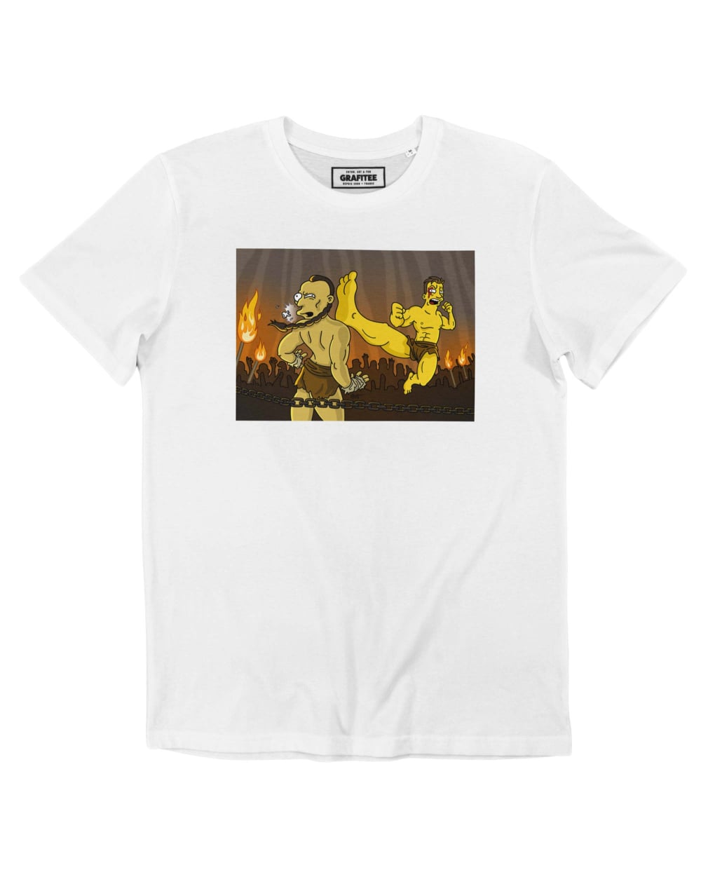 Tee shirt Kickboxer Simpsonized Grafitee