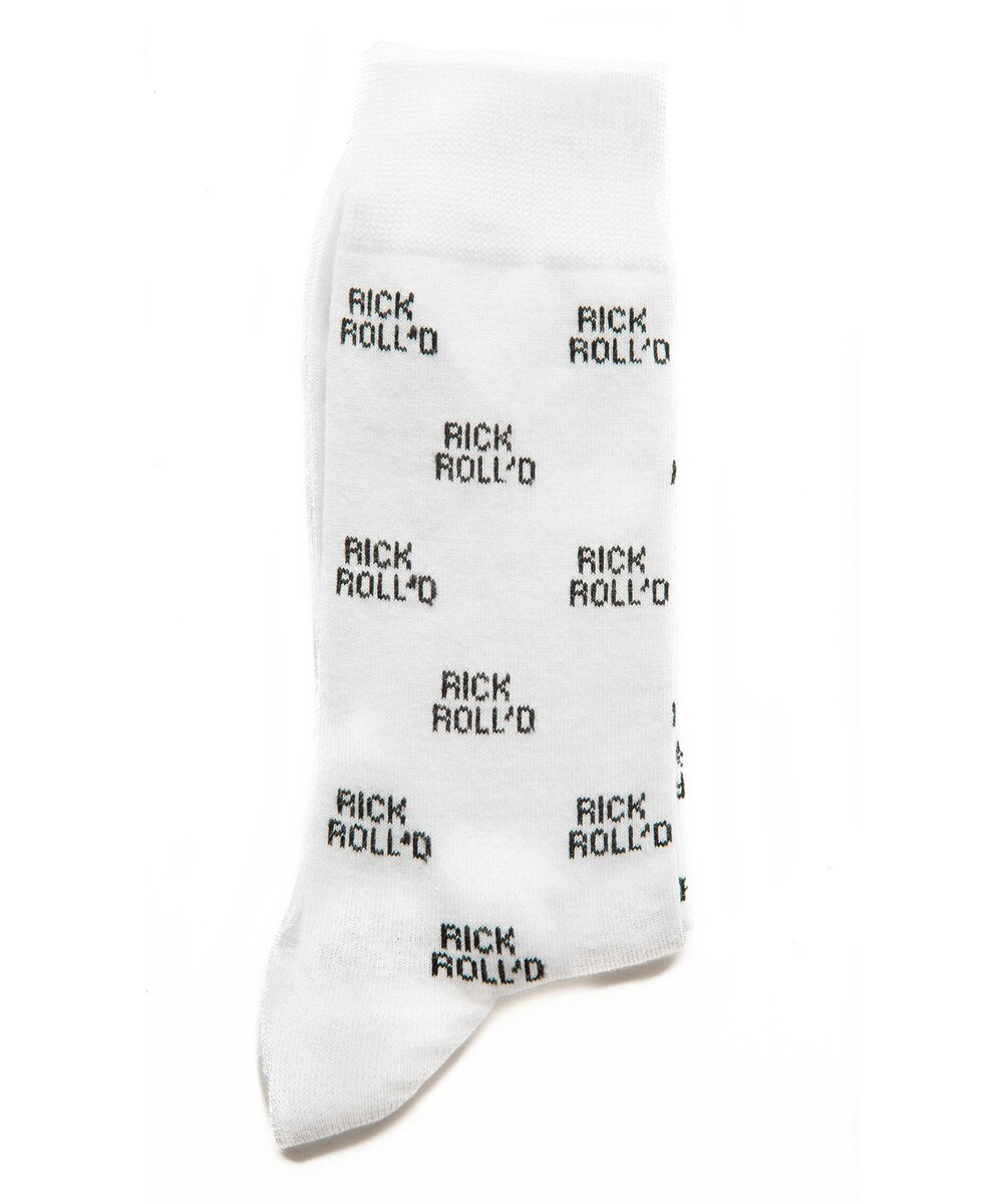 Chaussettes Rickroll'd pour Unisexe de couleur Blanc