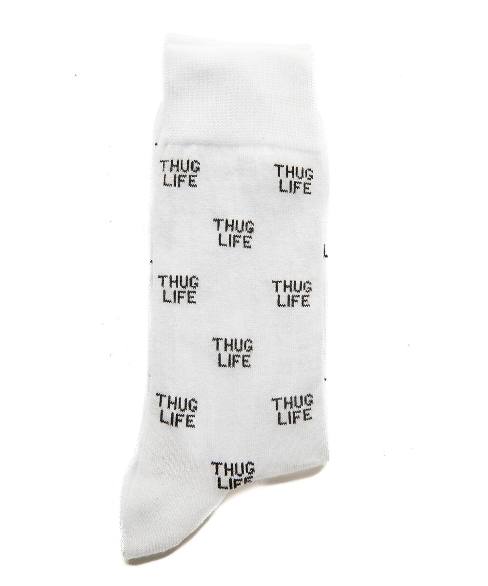 Chaussettes Thug Life pour Unisexe de couleur Blanc