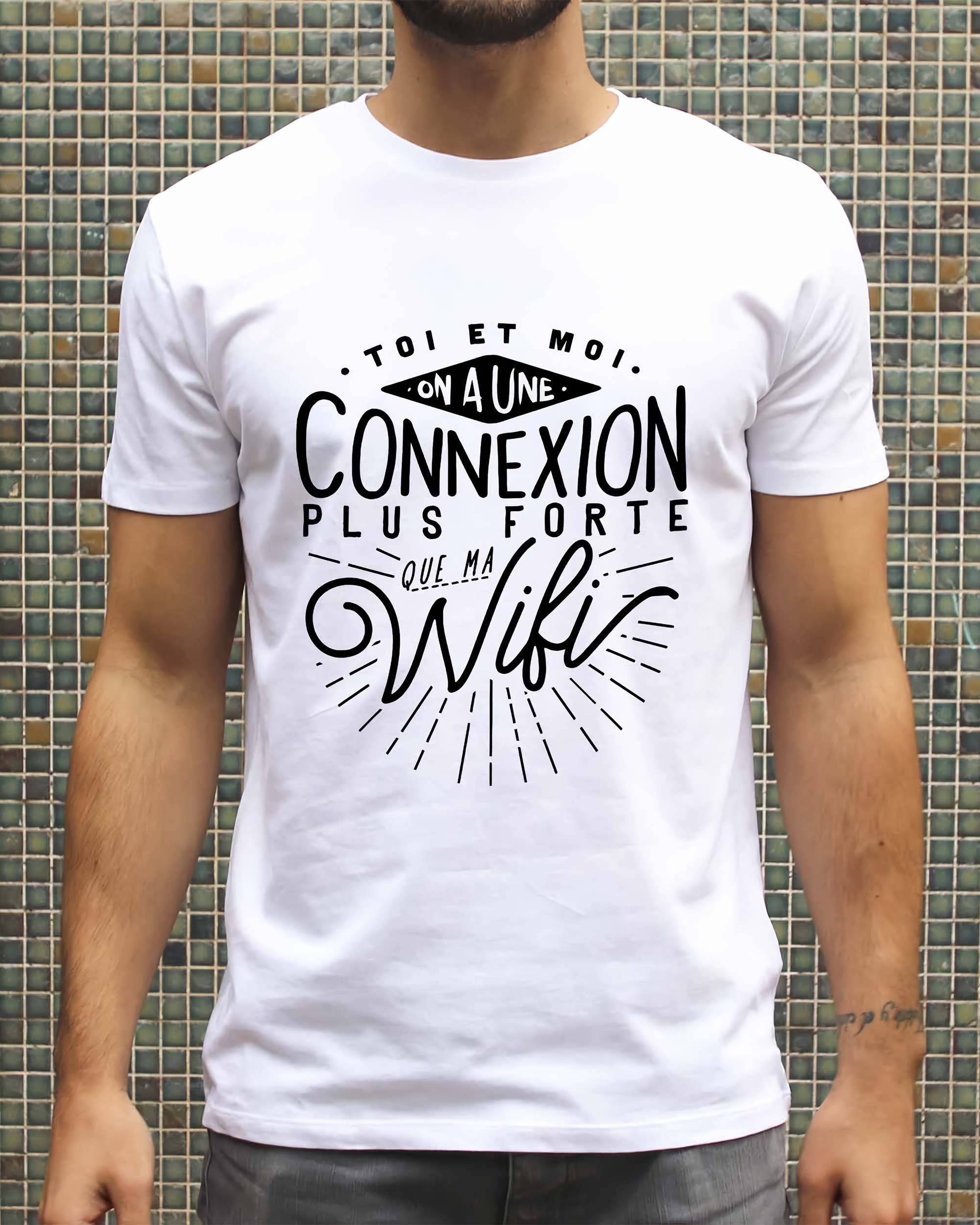 T-shirt Connexion WiFi de couleur Blanc
