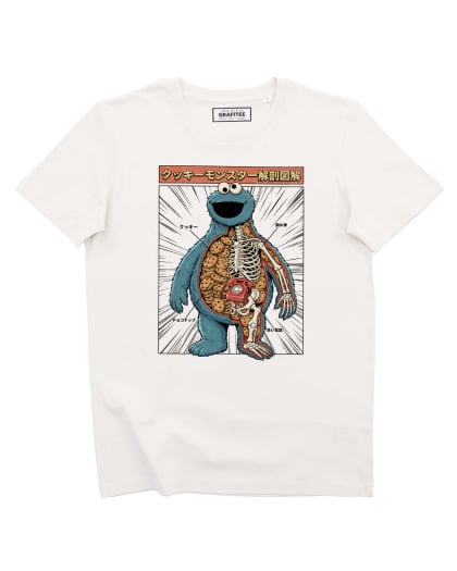 Tee shirt Cookie Monster Anatomy Grafitee