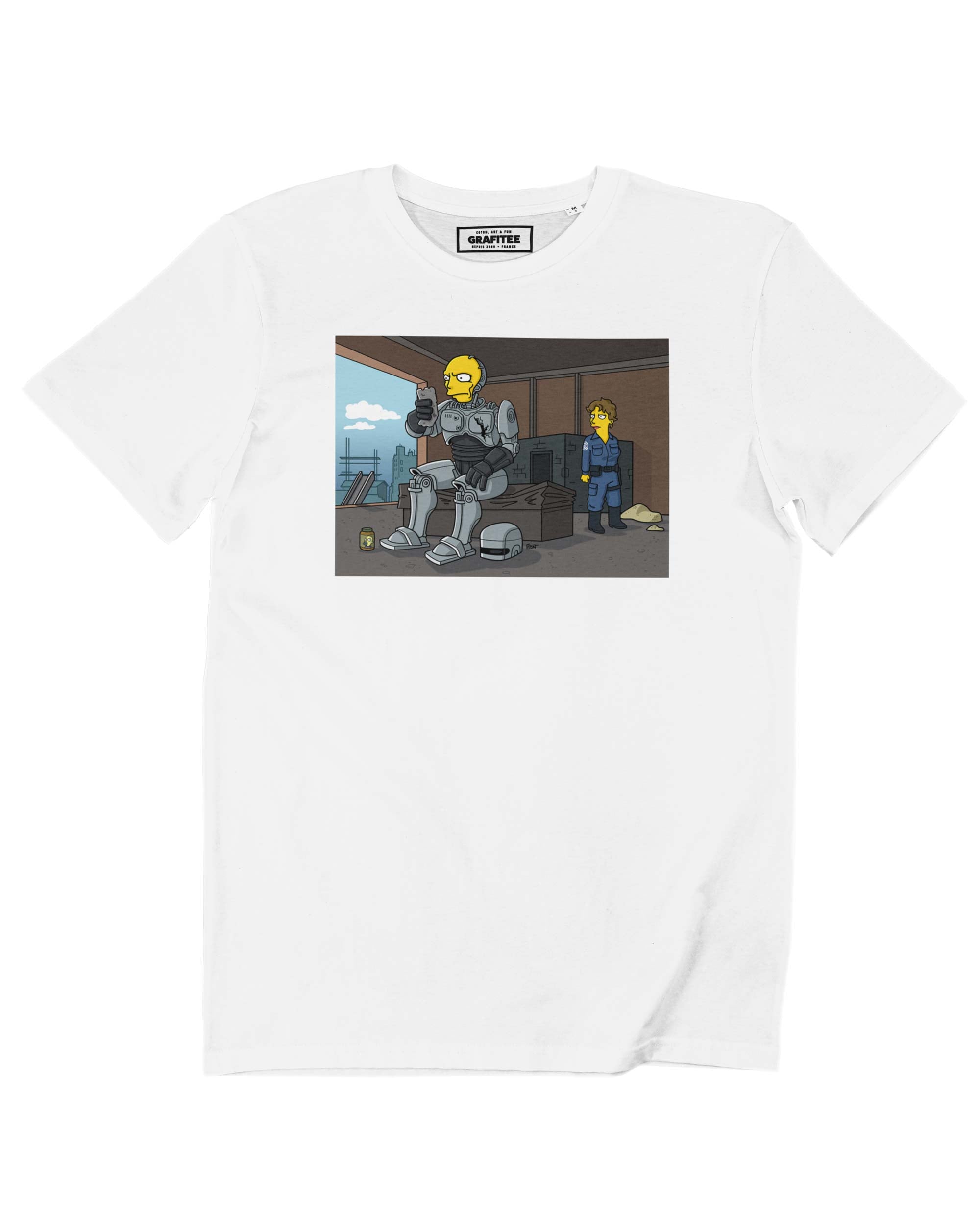 Teeshirt Robocop Simpsonized Grafitee