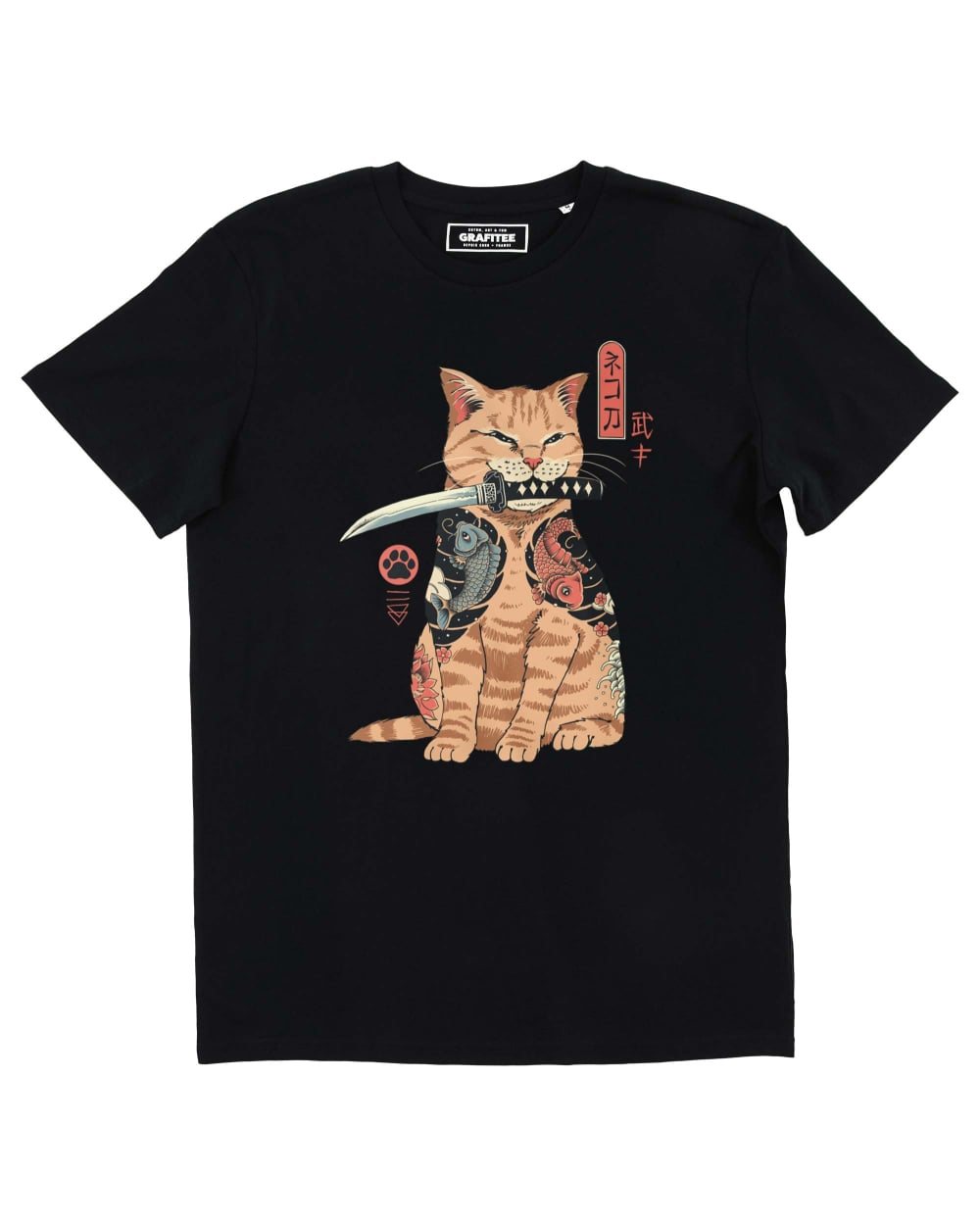 T-shirt Katana le Chat Vengeur Grafitee