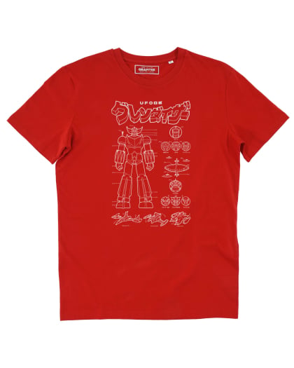 T-shirt UFO Robot Kit Outline Grafitee