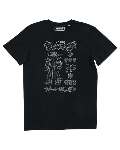 T-shirt UFO Robot Kit Outline Grafitee