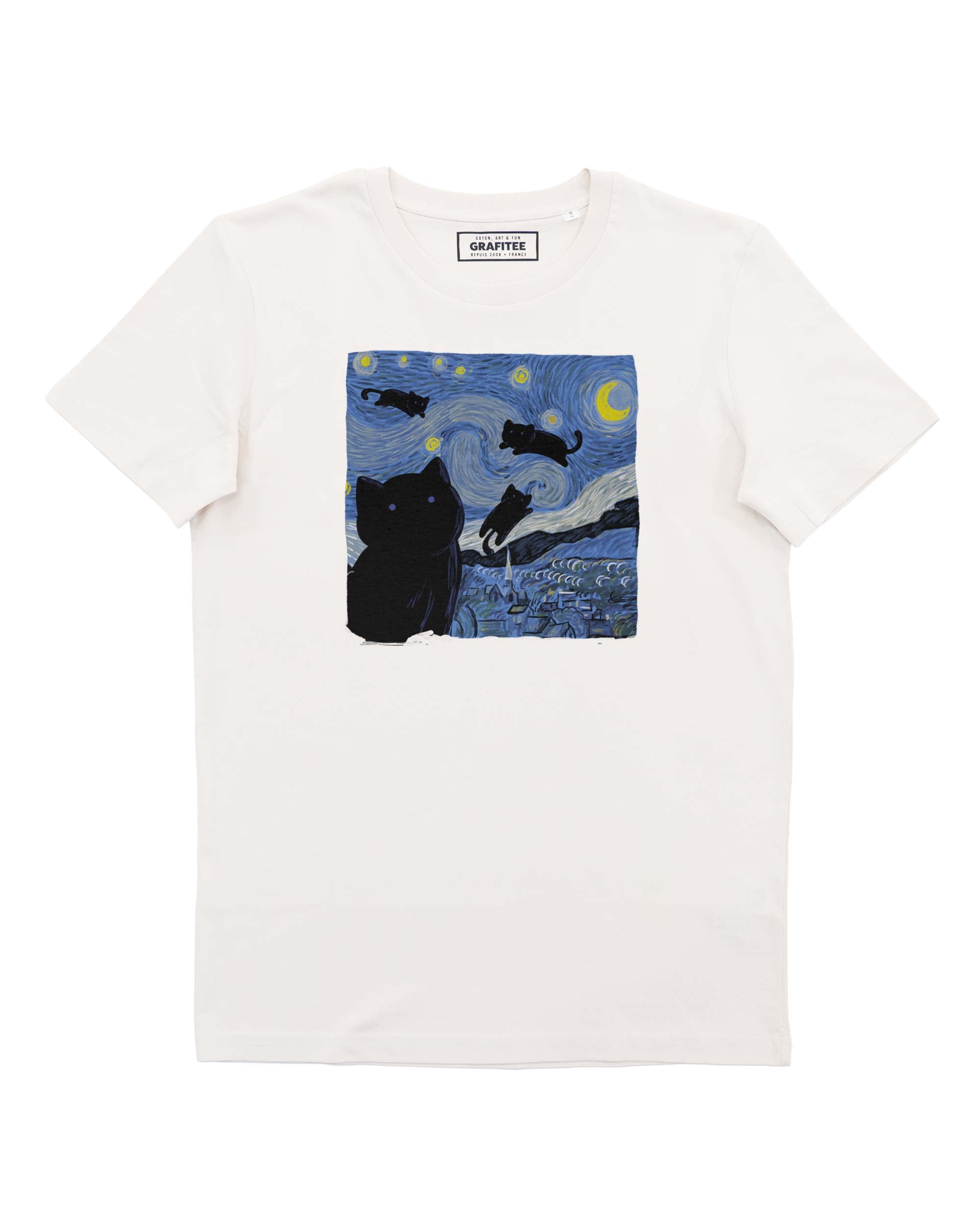 T-shirt The Starry Cat Night Grafitee
