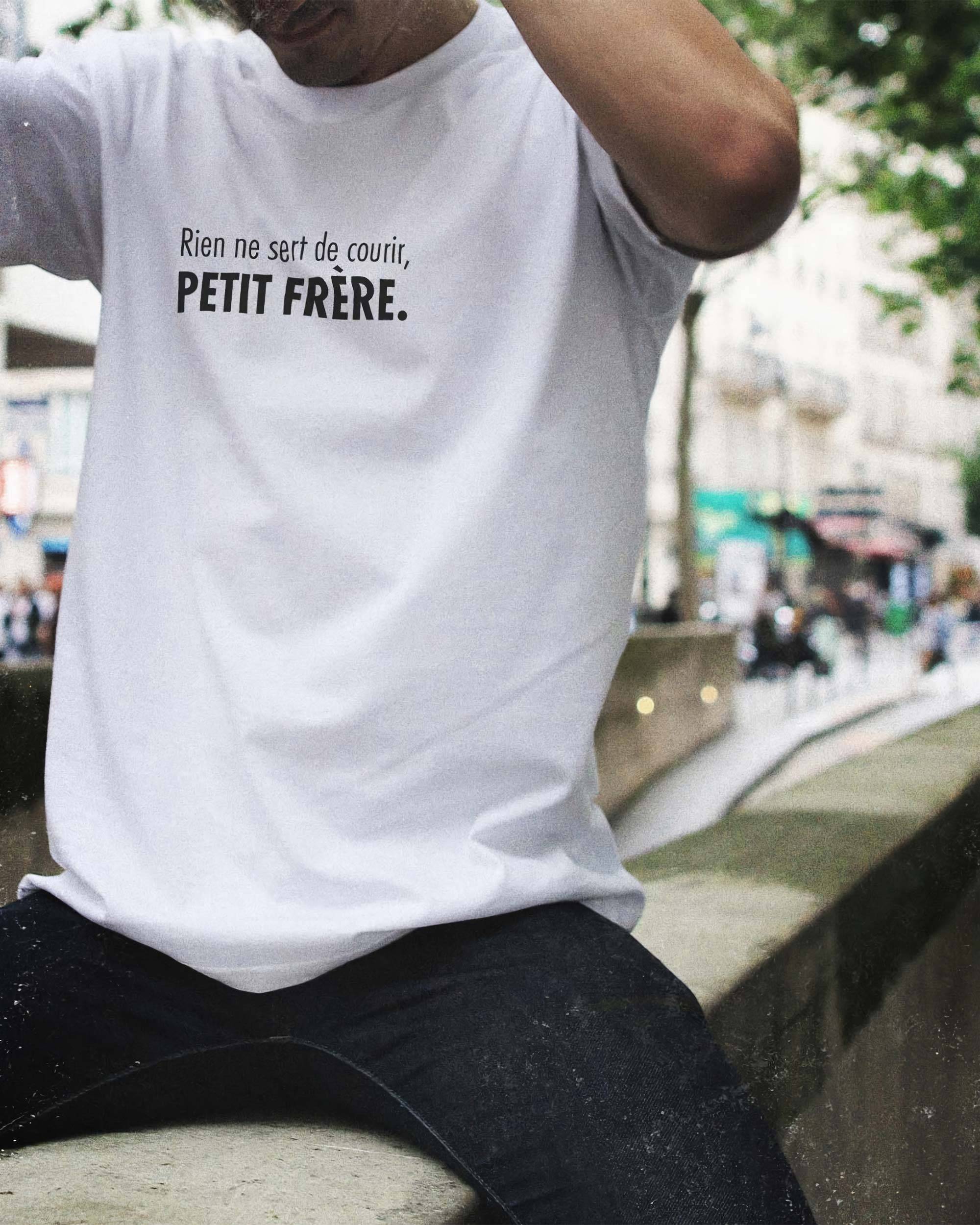T-shirt Petit Frère (En Promo) de couleur Blanc