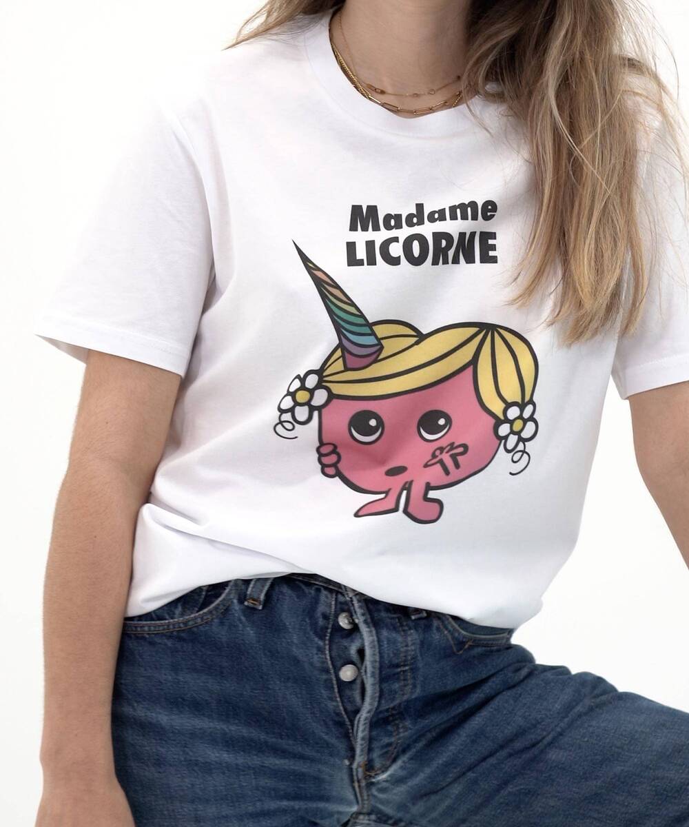 T-shirt Femme avec un Madame Licorne (En Promo) Grafitee