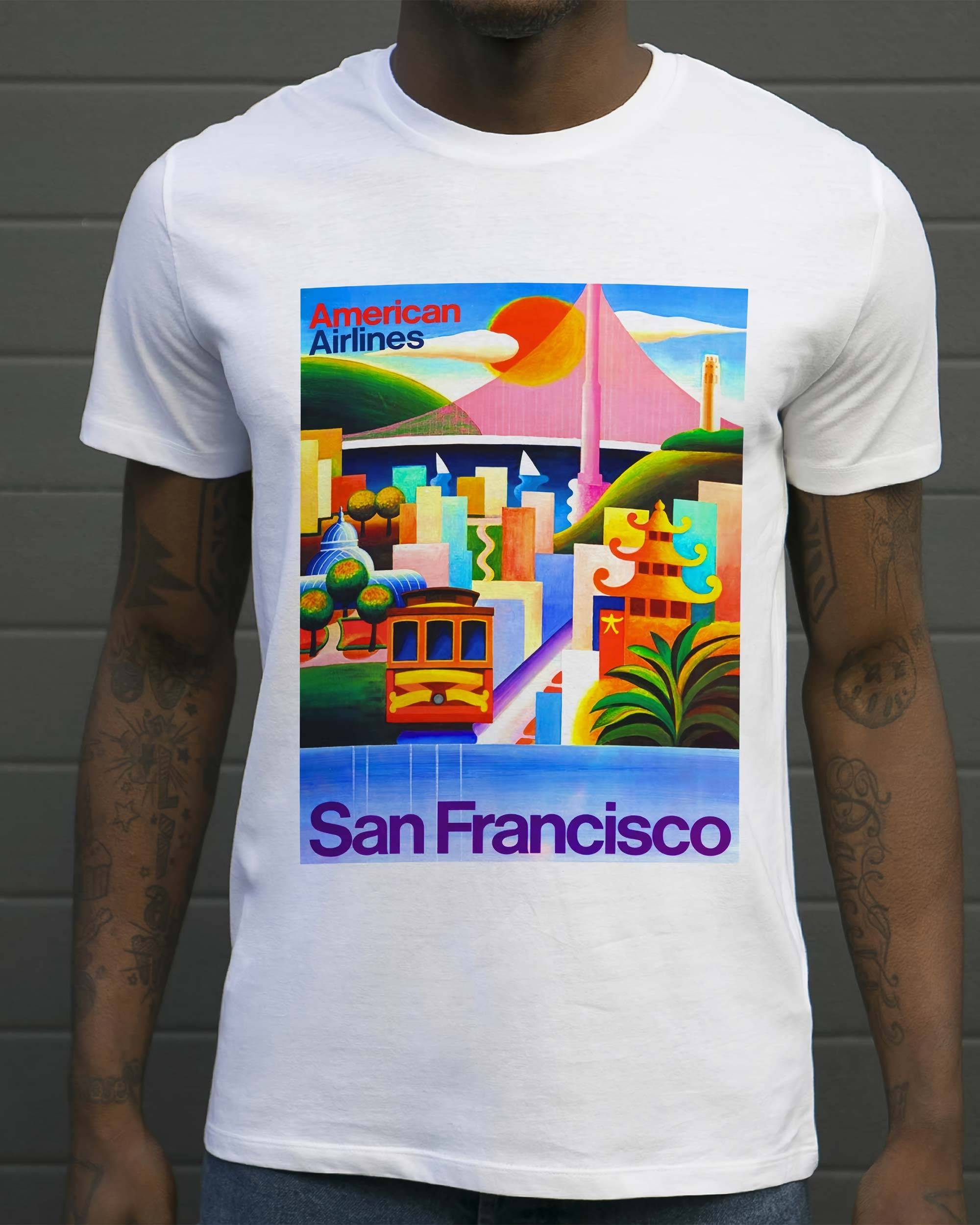 T-shirt San Francisco Fauvisme (En Promo) de couleur Blanc