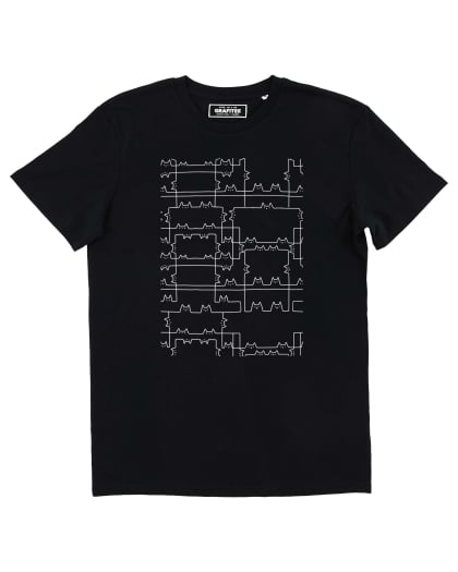 T-shirt Cat Lines Geometric Cubism Grafitee