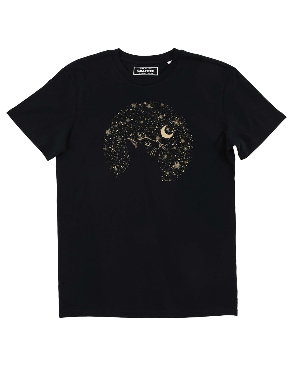 T-shirt Cat In The Snow Night Grafitee
