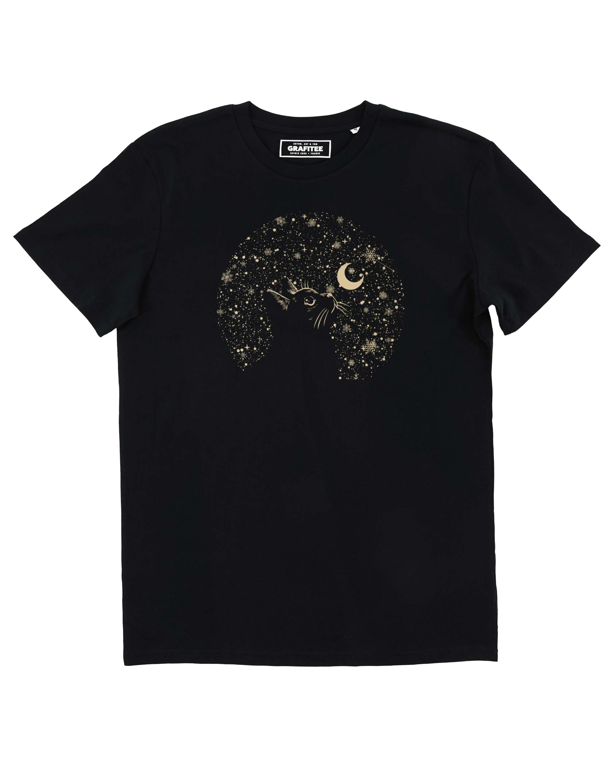 T-shirt Cat In The Snow Night Grafitee