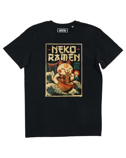Tee shirt Neko Ramen, Great Wave Grafitee