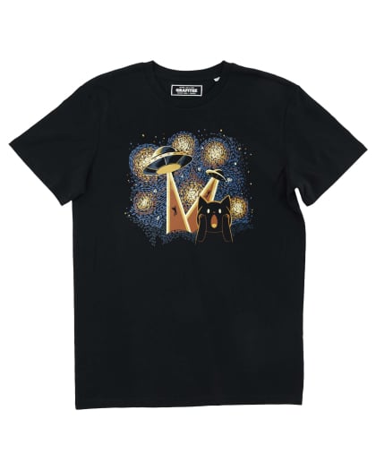 T-shirt Alien Invasion Cat Scream Grafitee