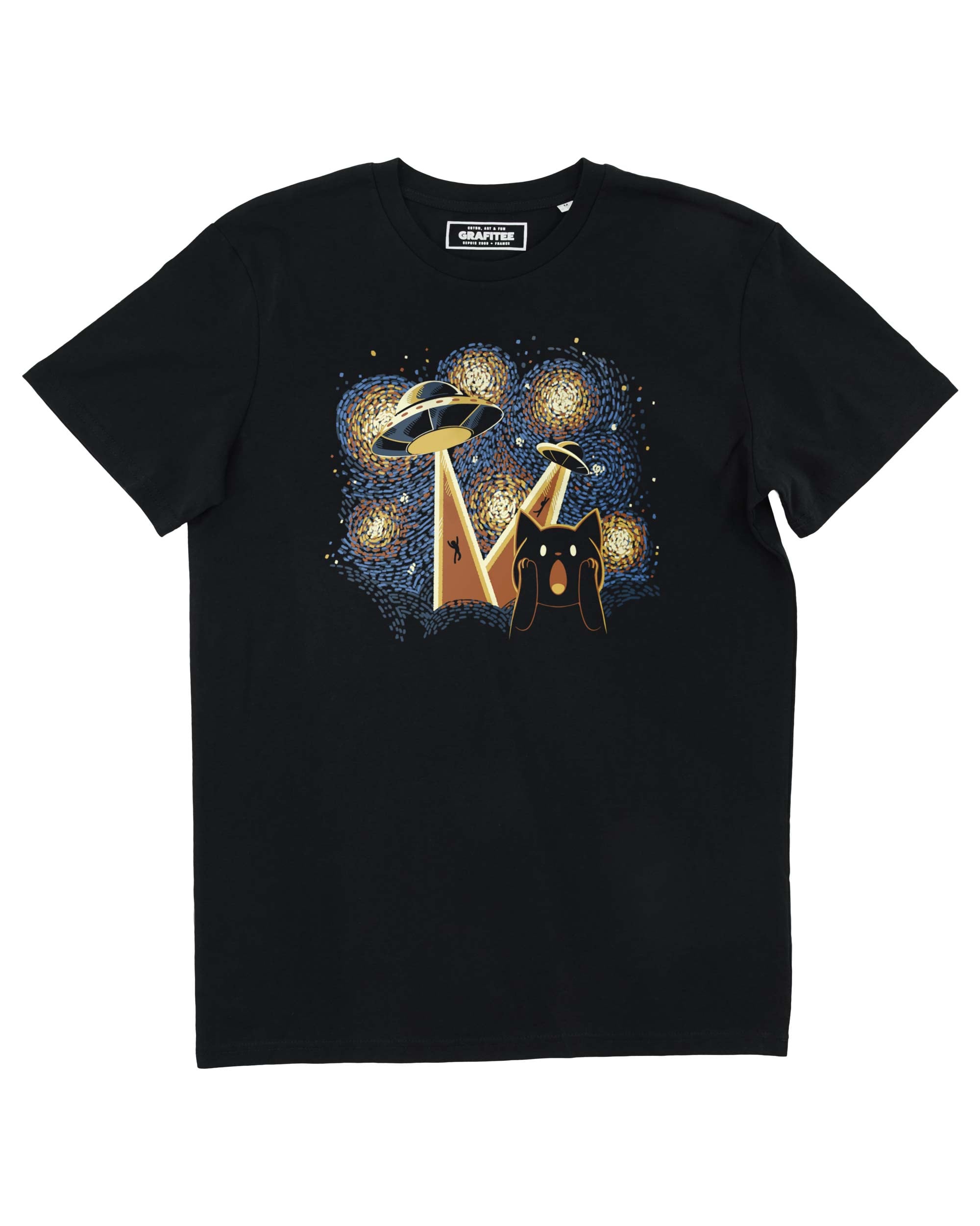 T-shirt Alien Invasion Cat Scream Grafitee
