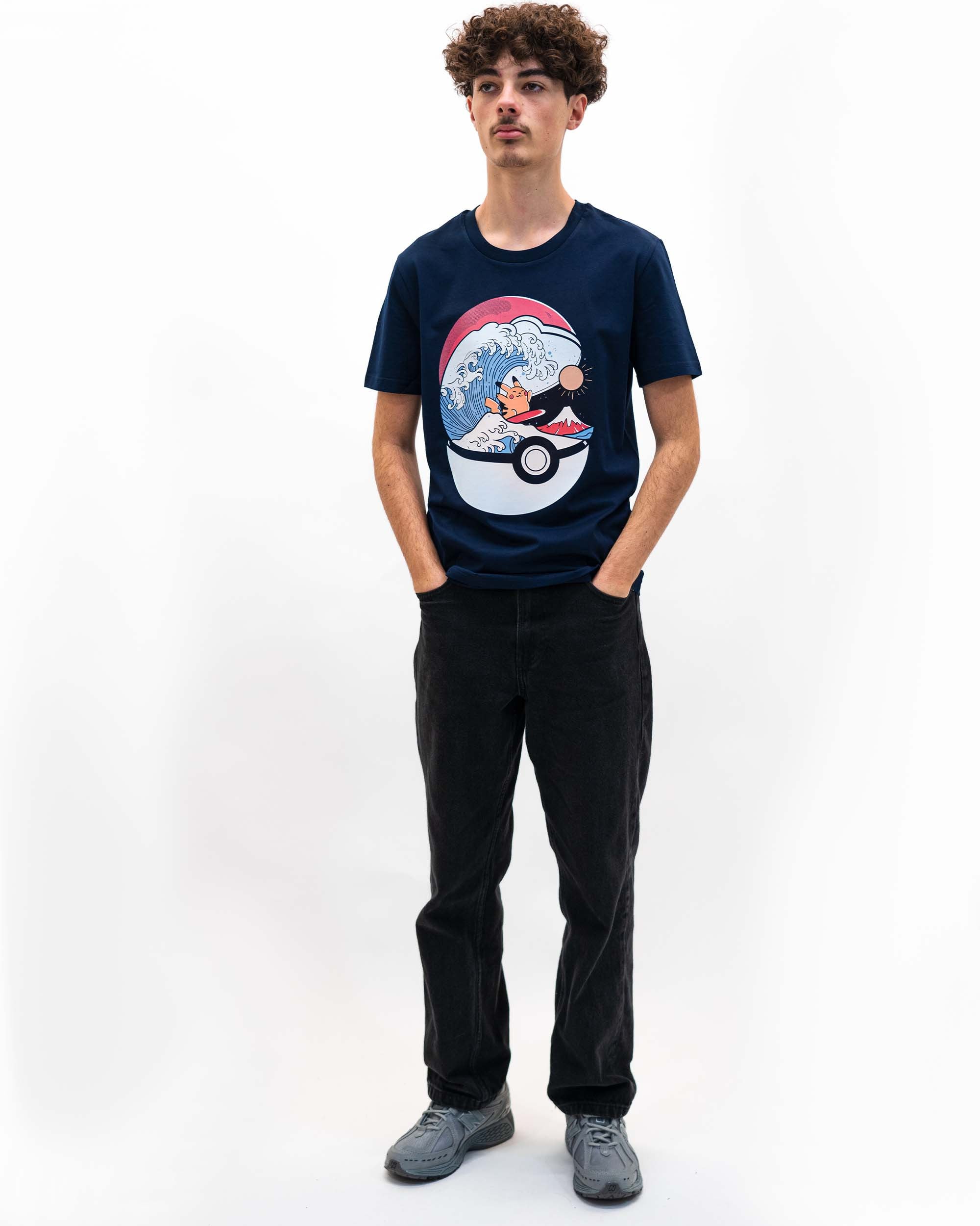 T-shirt Pokemon Wave (En Promo) de couleur Navy