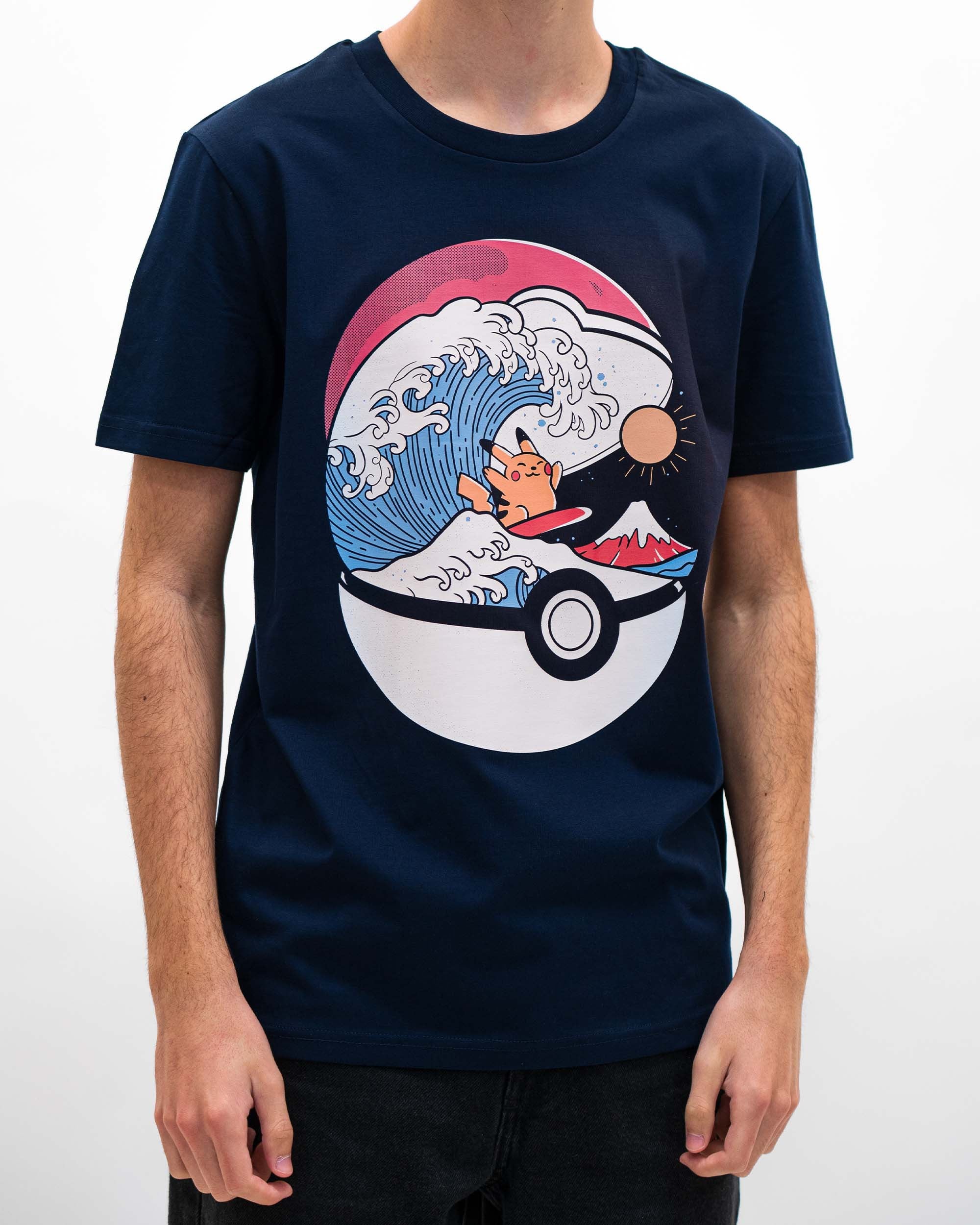 T-shirt Pokemon Wave (En Promo) de couleur Navy