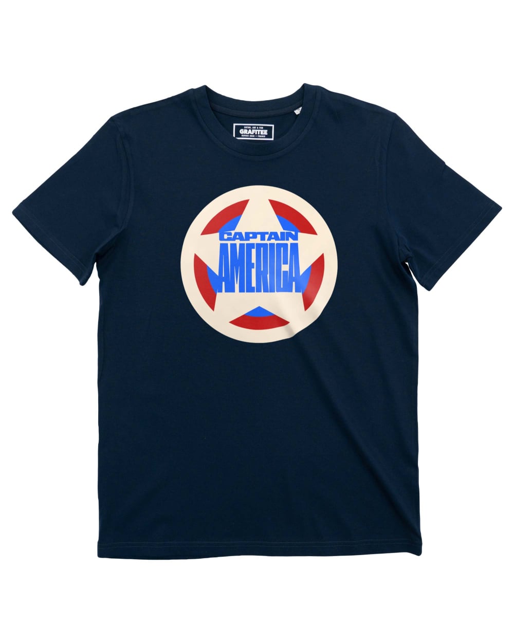 T-shirt Badge Captain America (En Promo) Grafitee