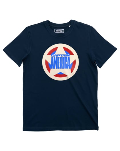 T-shirt Badge Captain America (En Promo) Grafitee