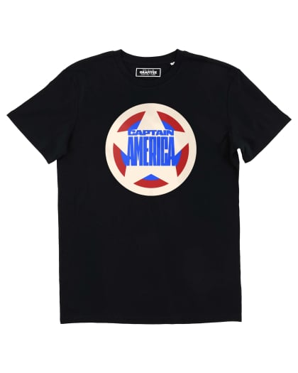 T-shirt Badge Captain America (En Promo) Grafitee