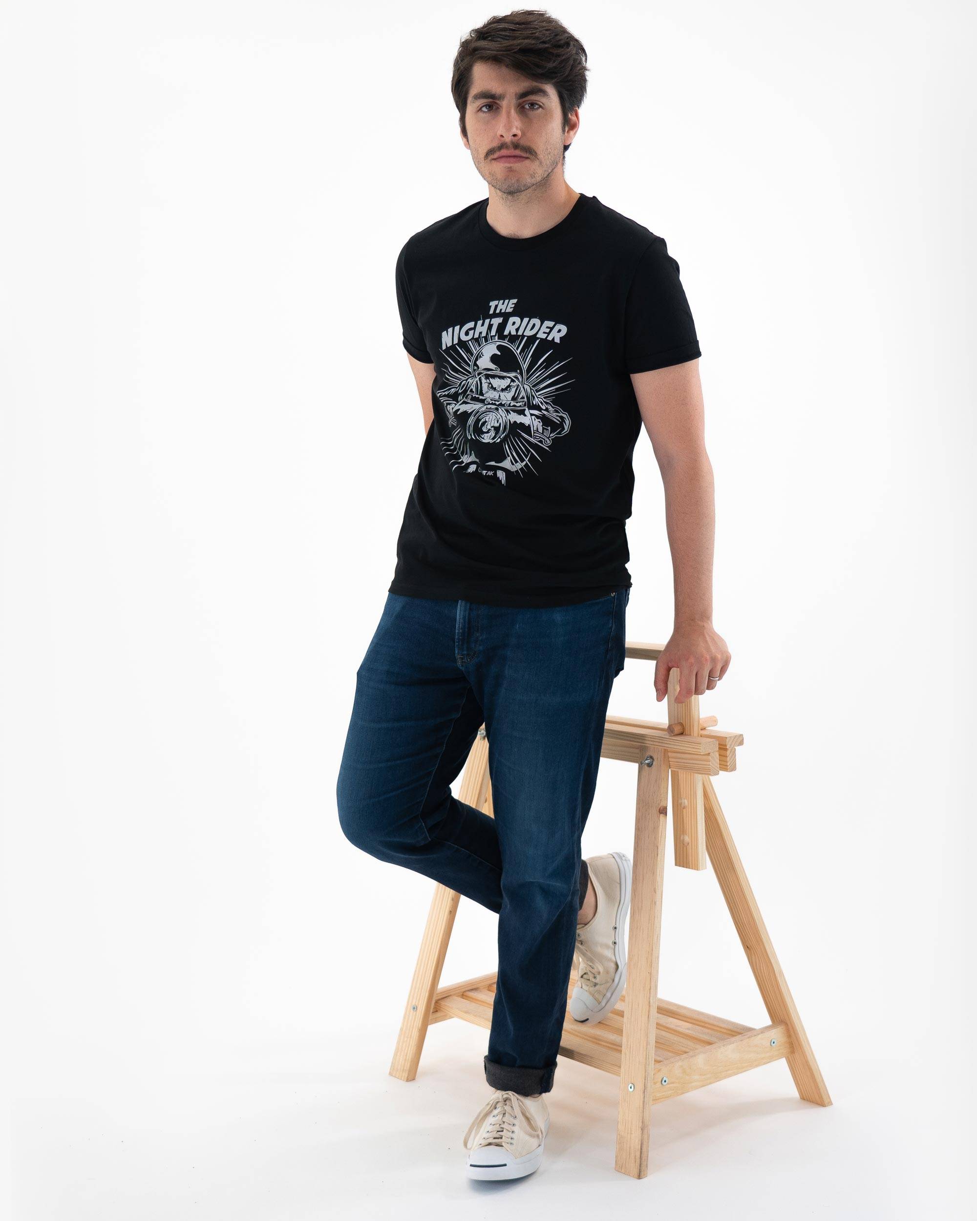 T-shirt Night rider (En Promo) de couleur Noir