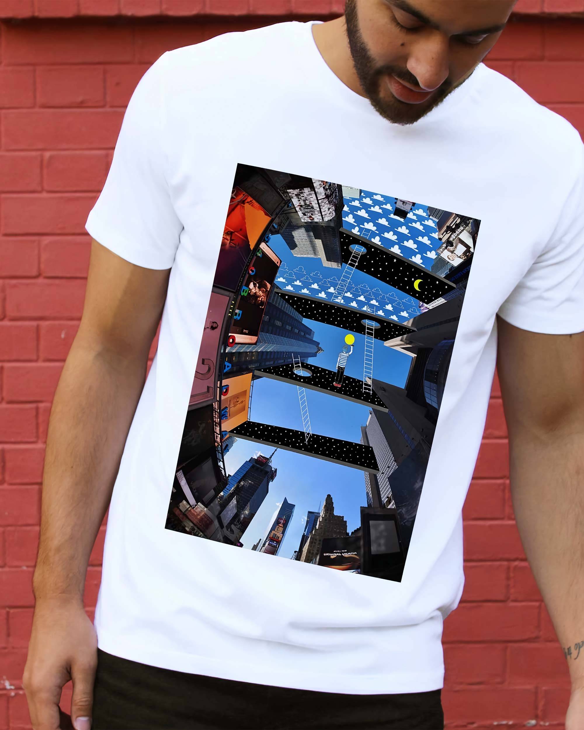 T-shirt Skyscraper New-York (En Promo) de couleur Blanc